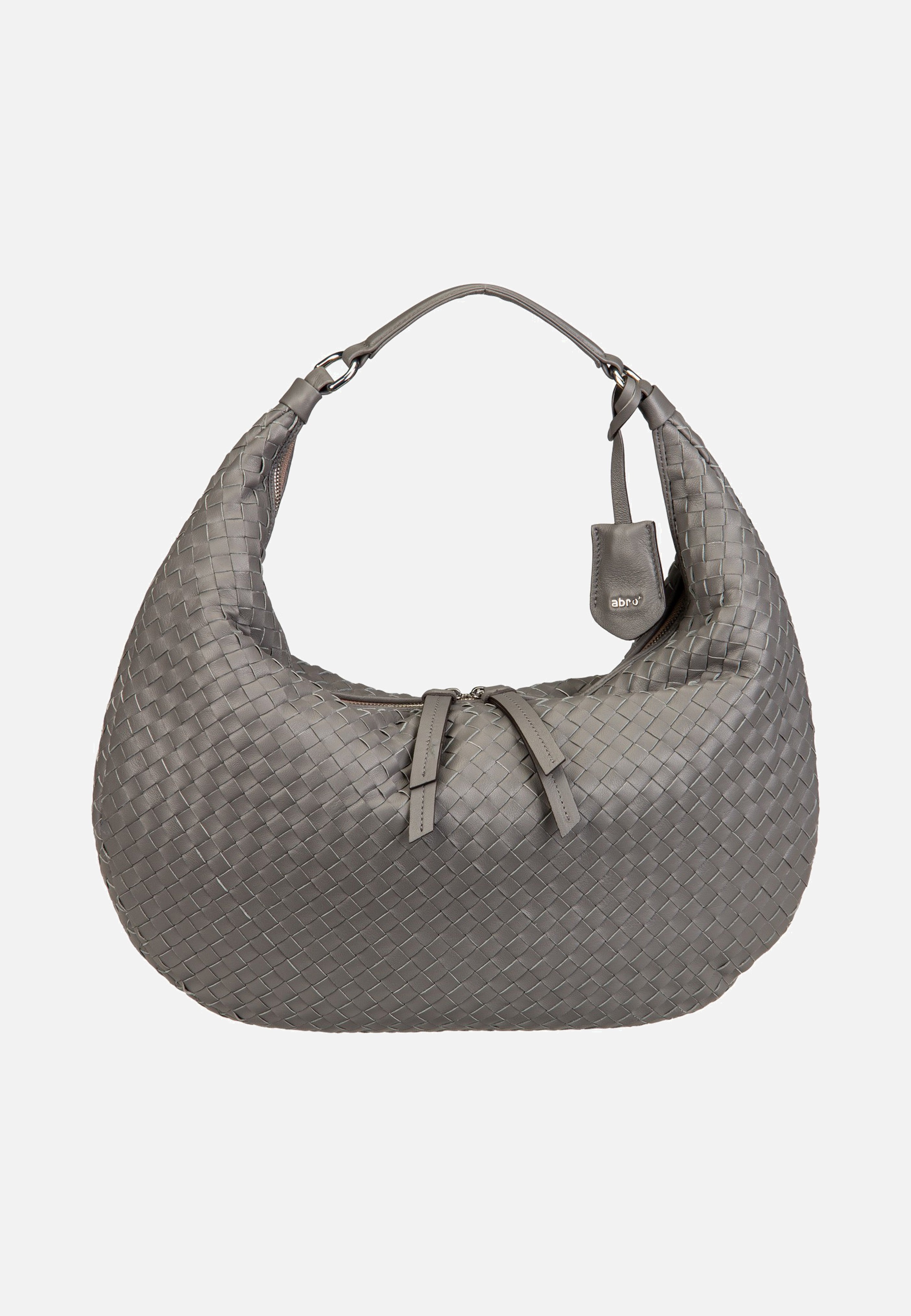 abro Nana Piuma Weaving Zinc Hobo Bag