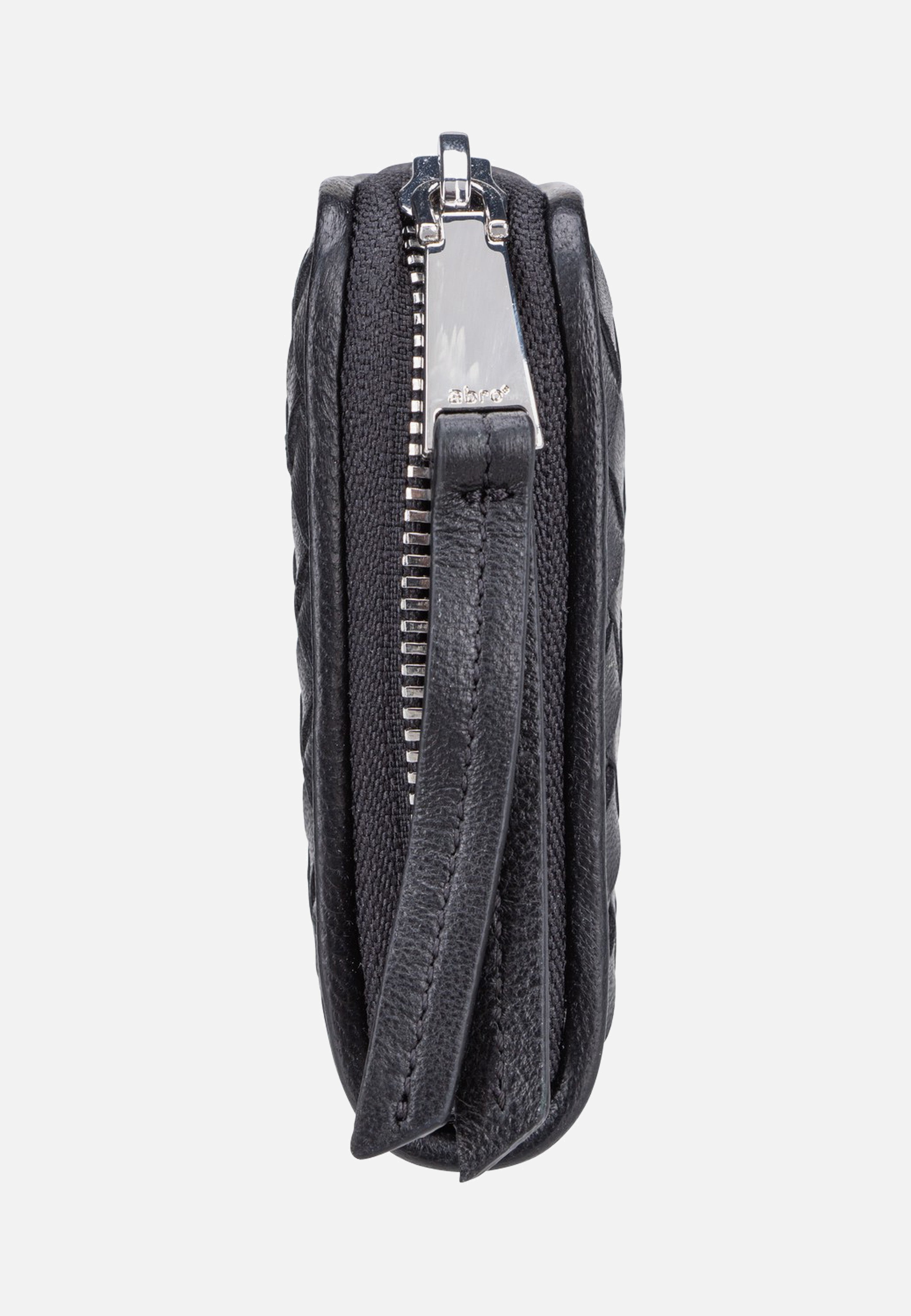 abro Piuma Weaving Wallet Black/Nickel Portemonnaie