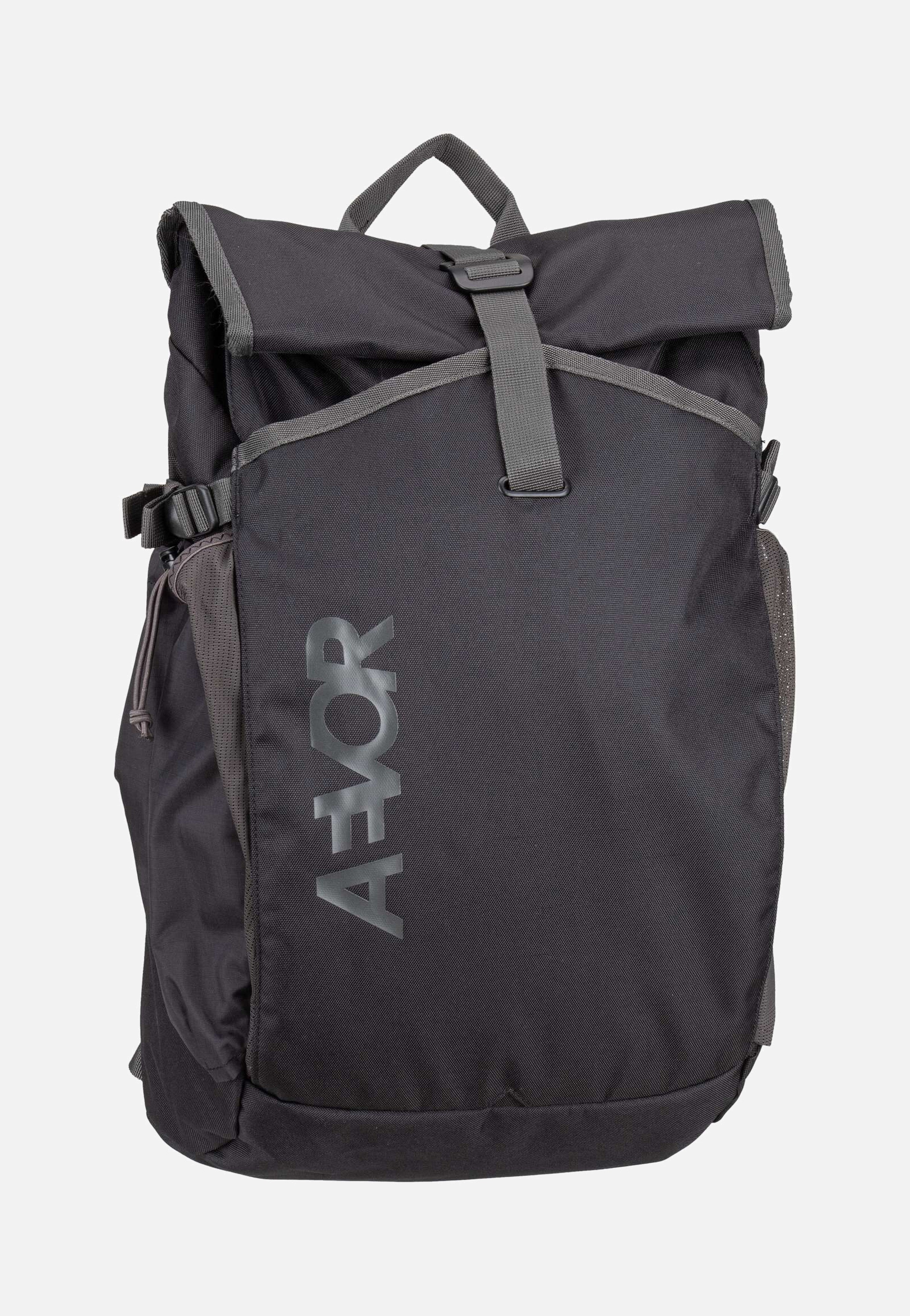 AEVOR Roll Pack Black Charcoal Rucksack
