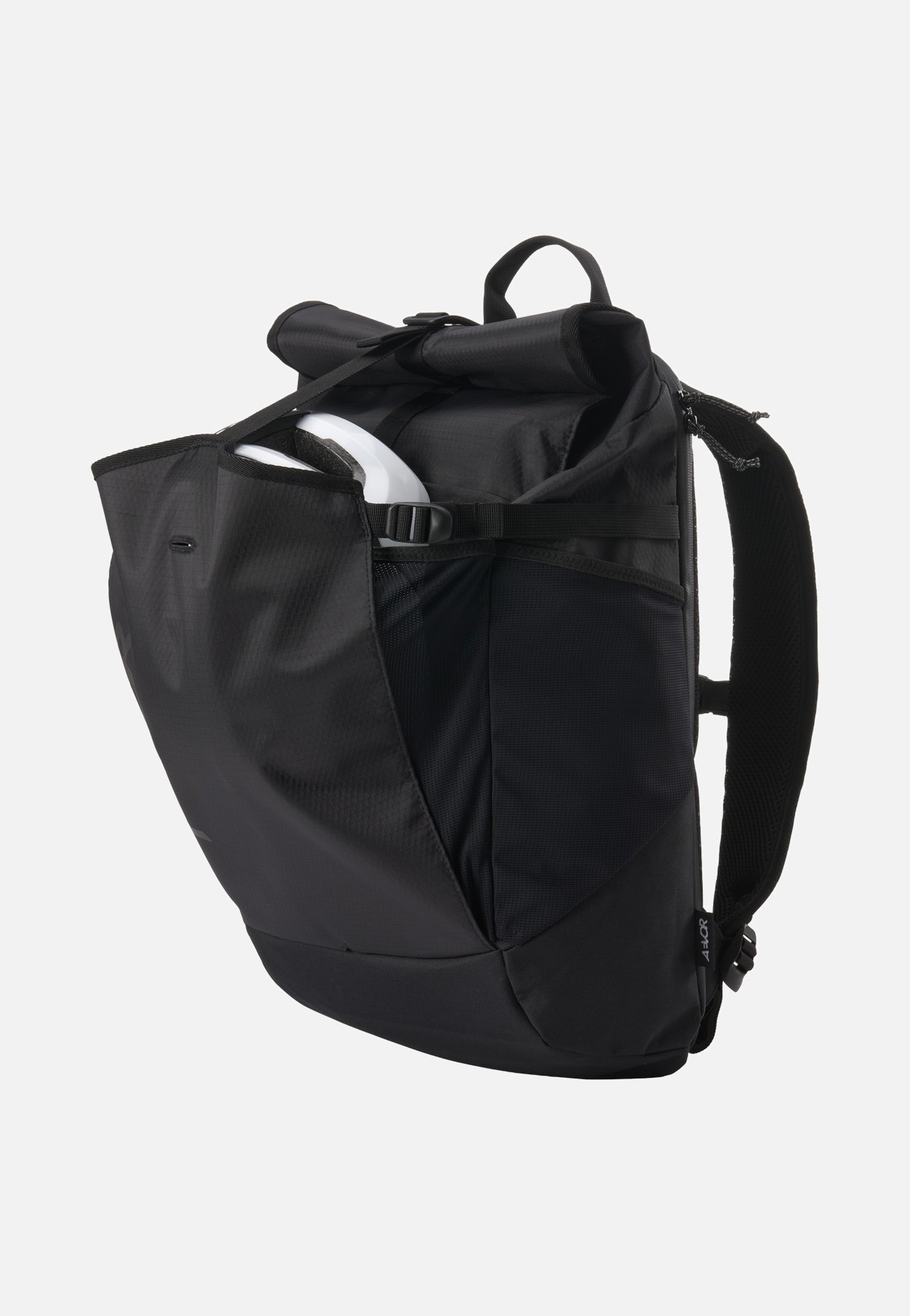 AEVOR Roll Pack Proof Black Rolltop Rucksack