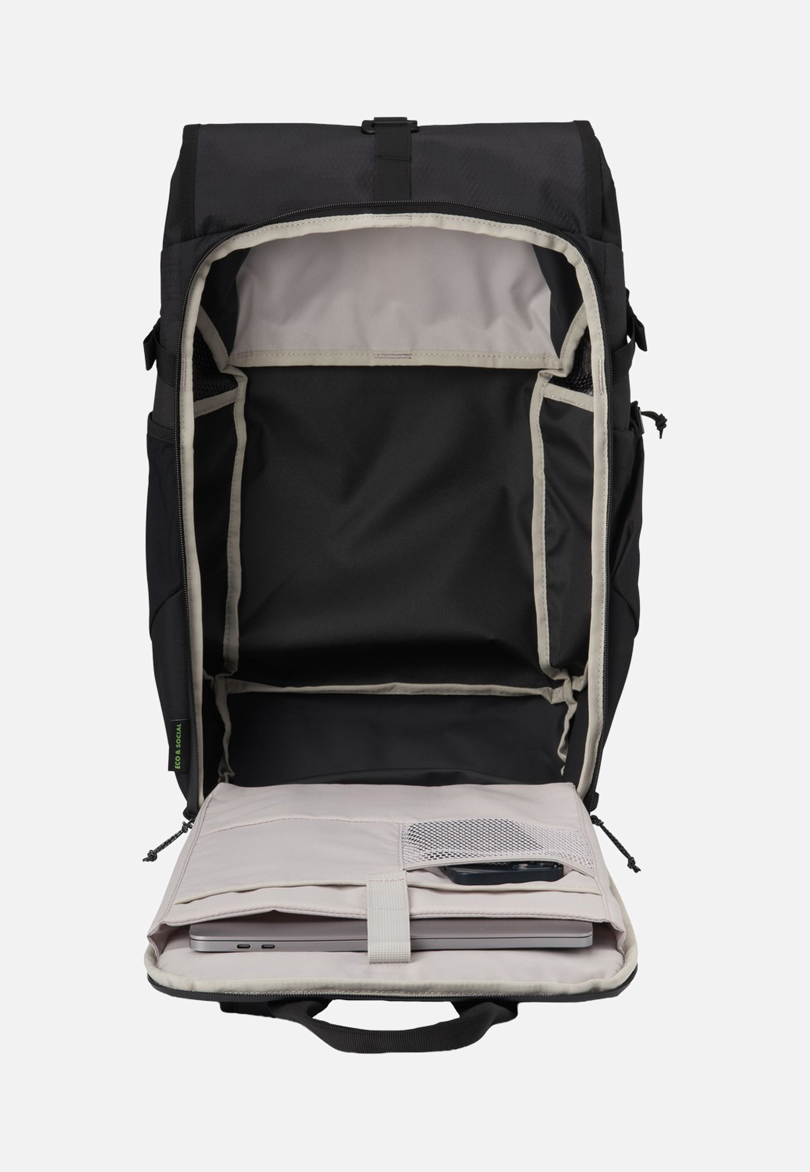 AEVOR Roll Pack Proof Black Rolltop Rucksack