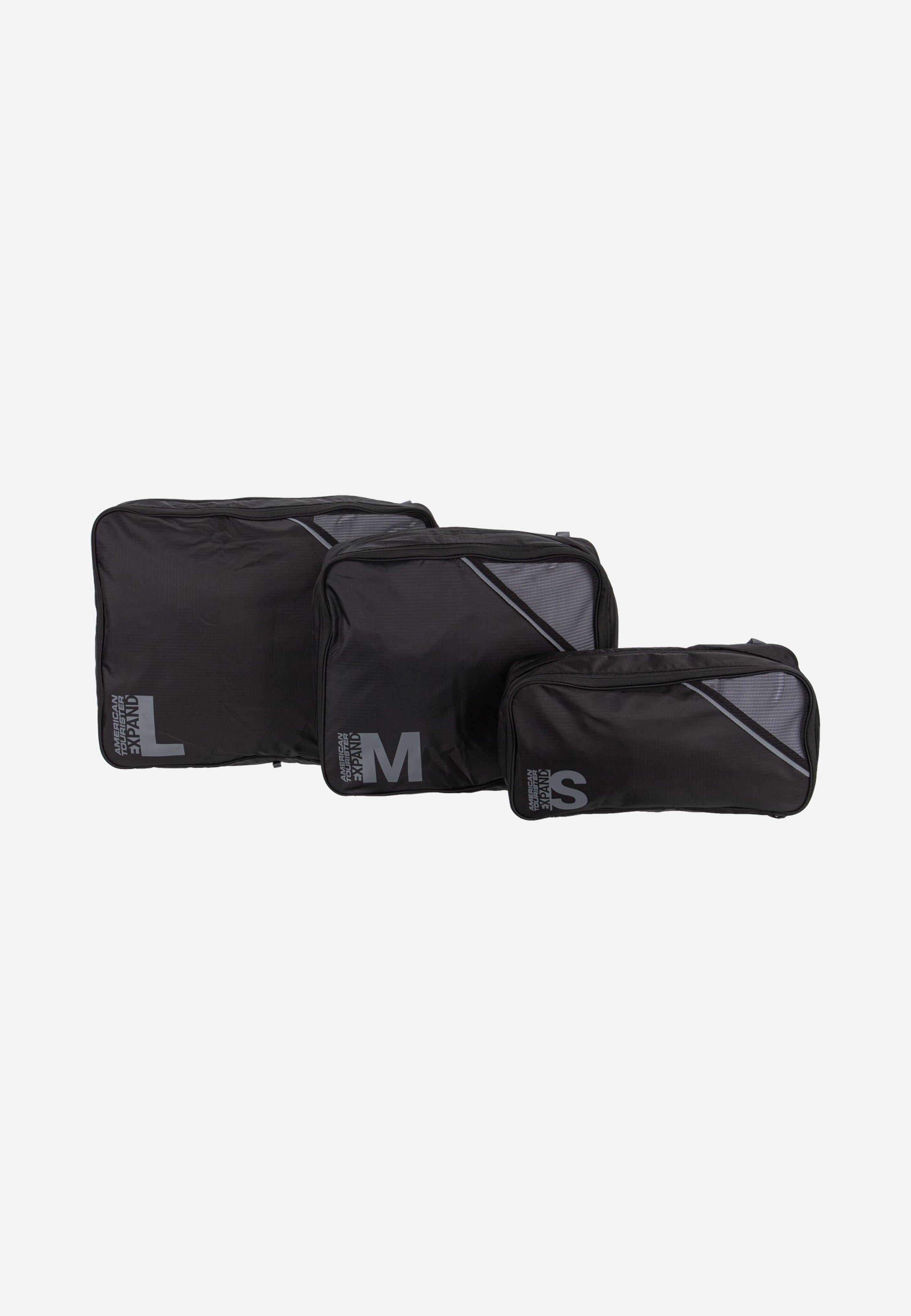 American Tourister Packing Cubes S/M/L Black/Grey Packing Cubes