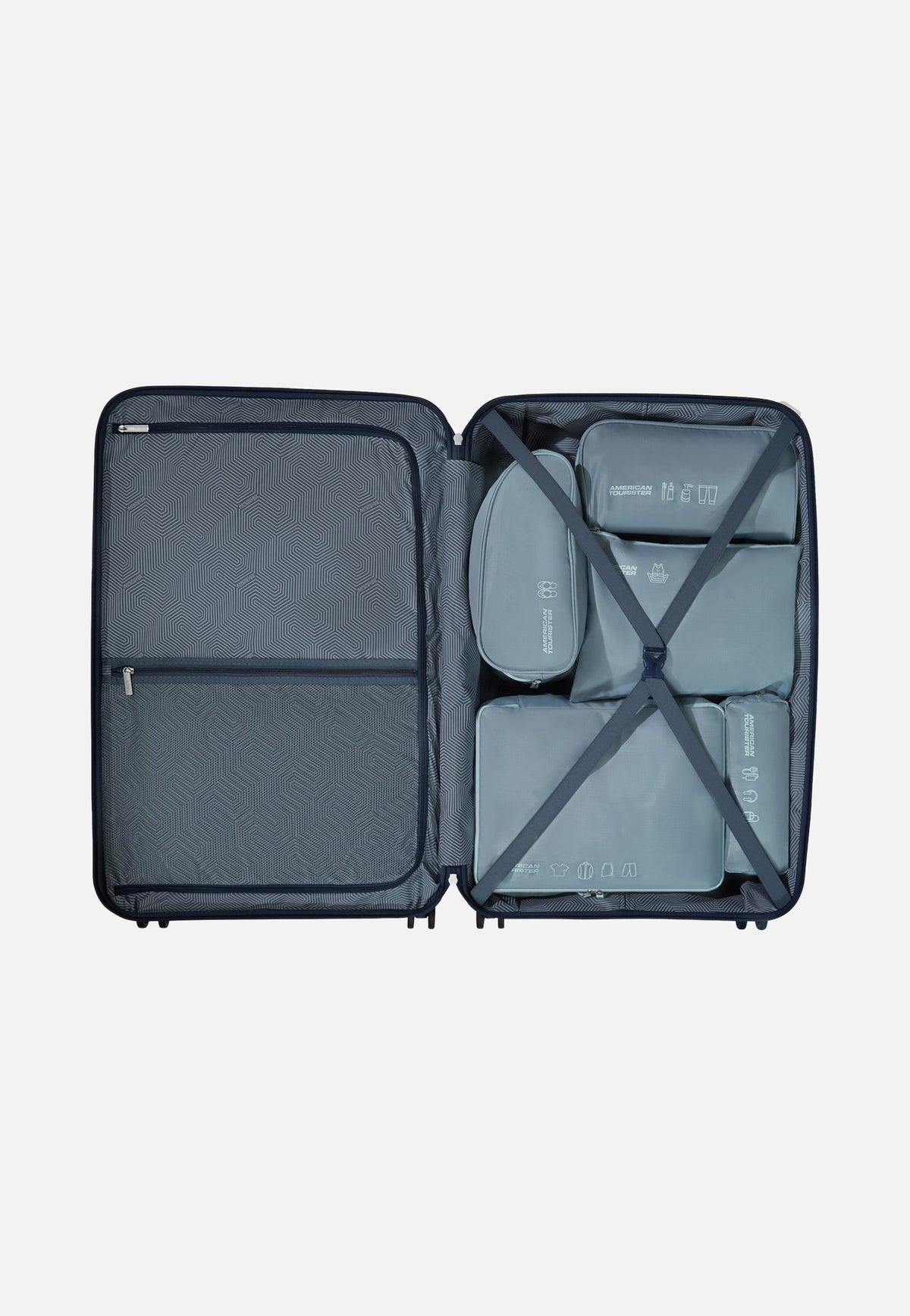 American Tourister Packing Organizers 5Pcs Stone Blue/Blue Packing Organizers