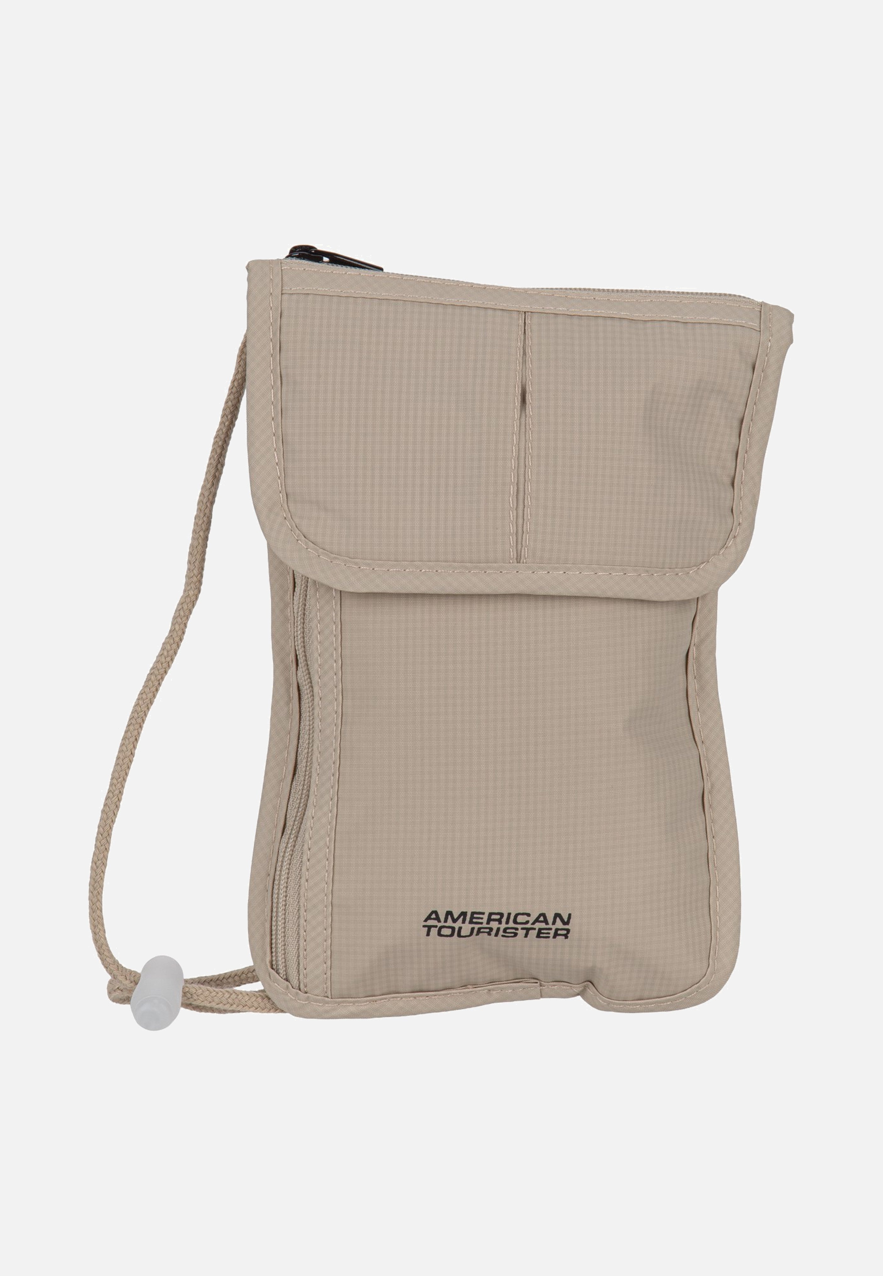 American Tourister RFID Security Neck Pouch Sand Phone Pouch