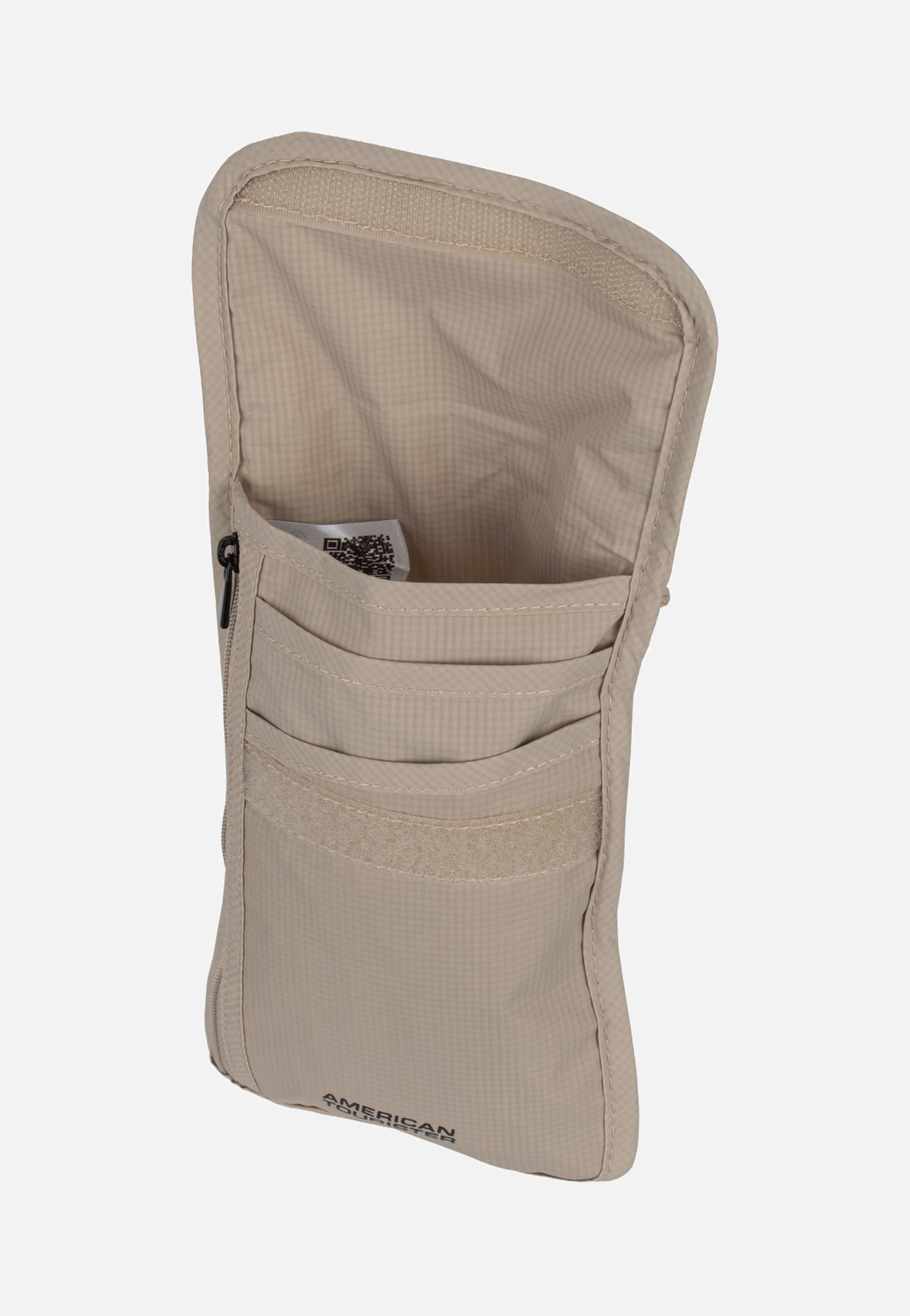 American Tourister RFID Security Neck Pouch Sand Phone Pouch