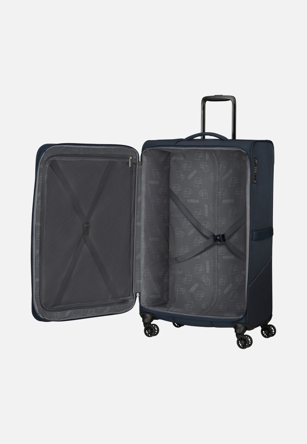 American Tourister Summerride Spinner L Exp TSA Navy Koffer
