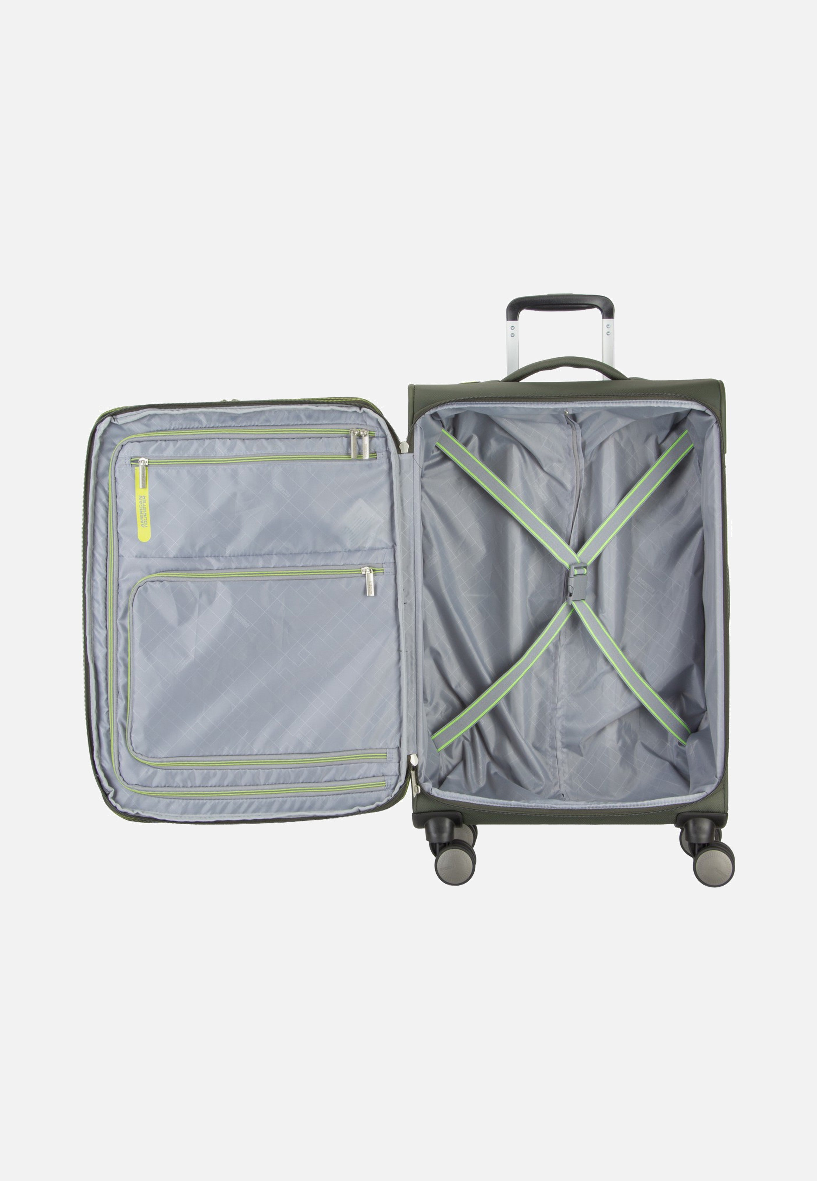 American Tourister Wanderlite Spinner M Exp Dark Khaki Koffer