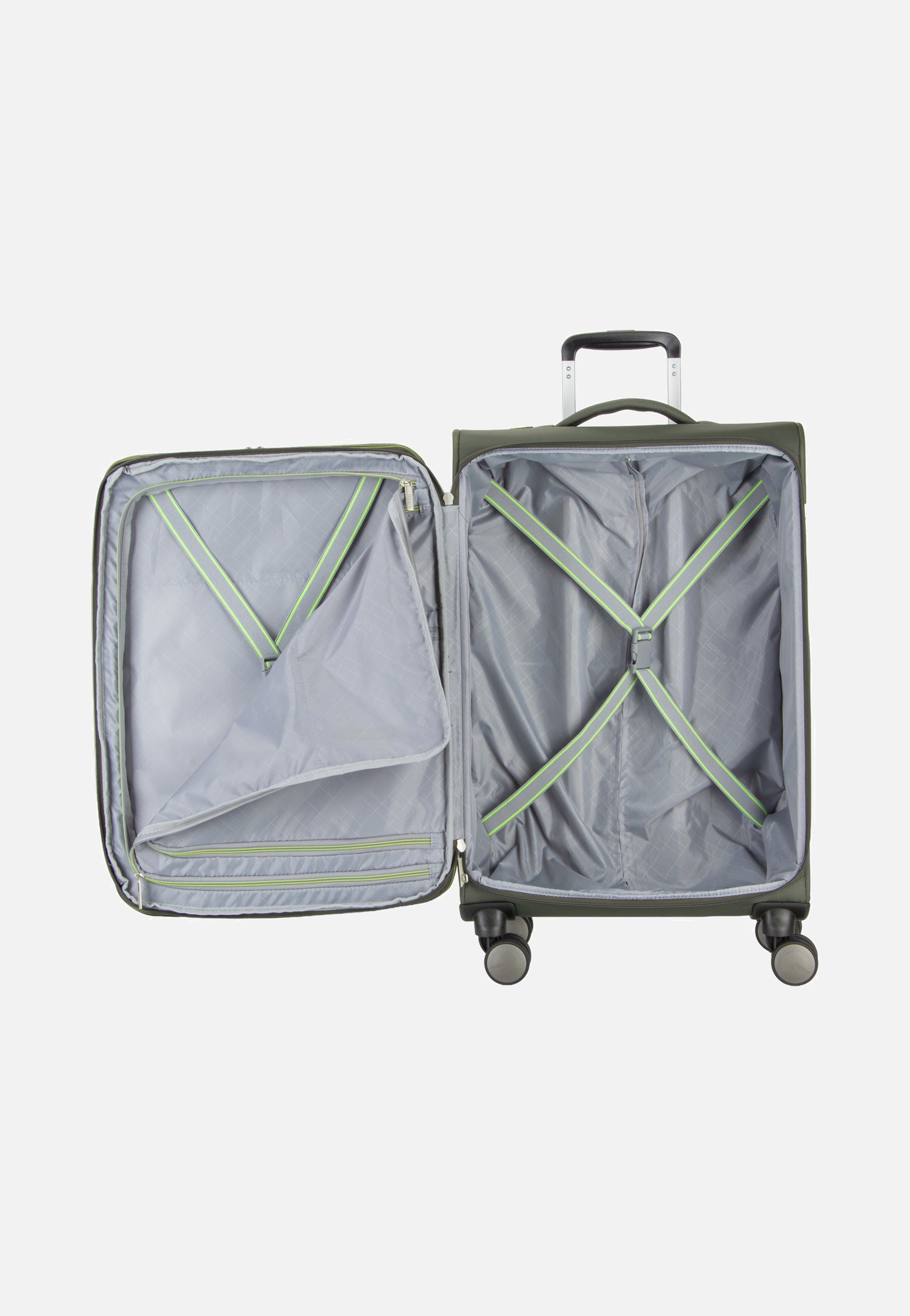 American Tourister Wanderlite Spinner M Exp Dark Khaki Koffer