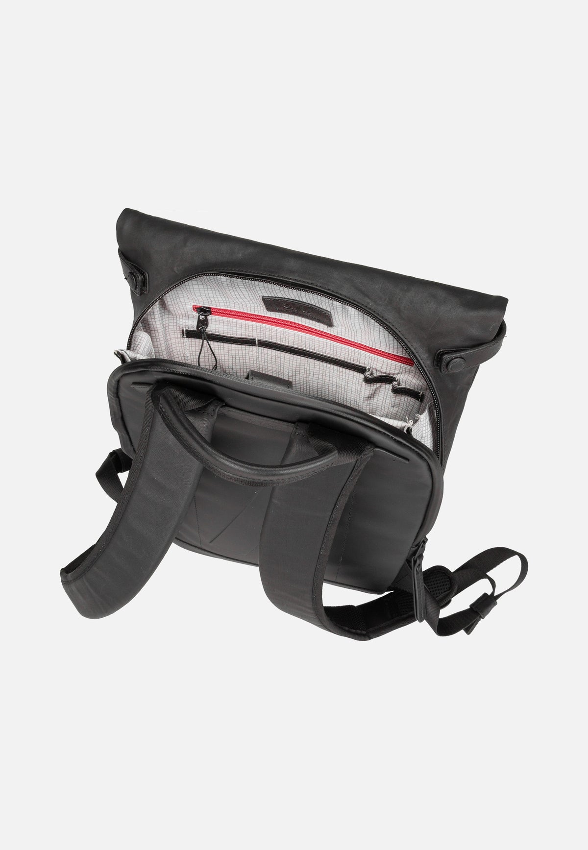 aunts & uncles Wakayama Black Rolltop Rucksack