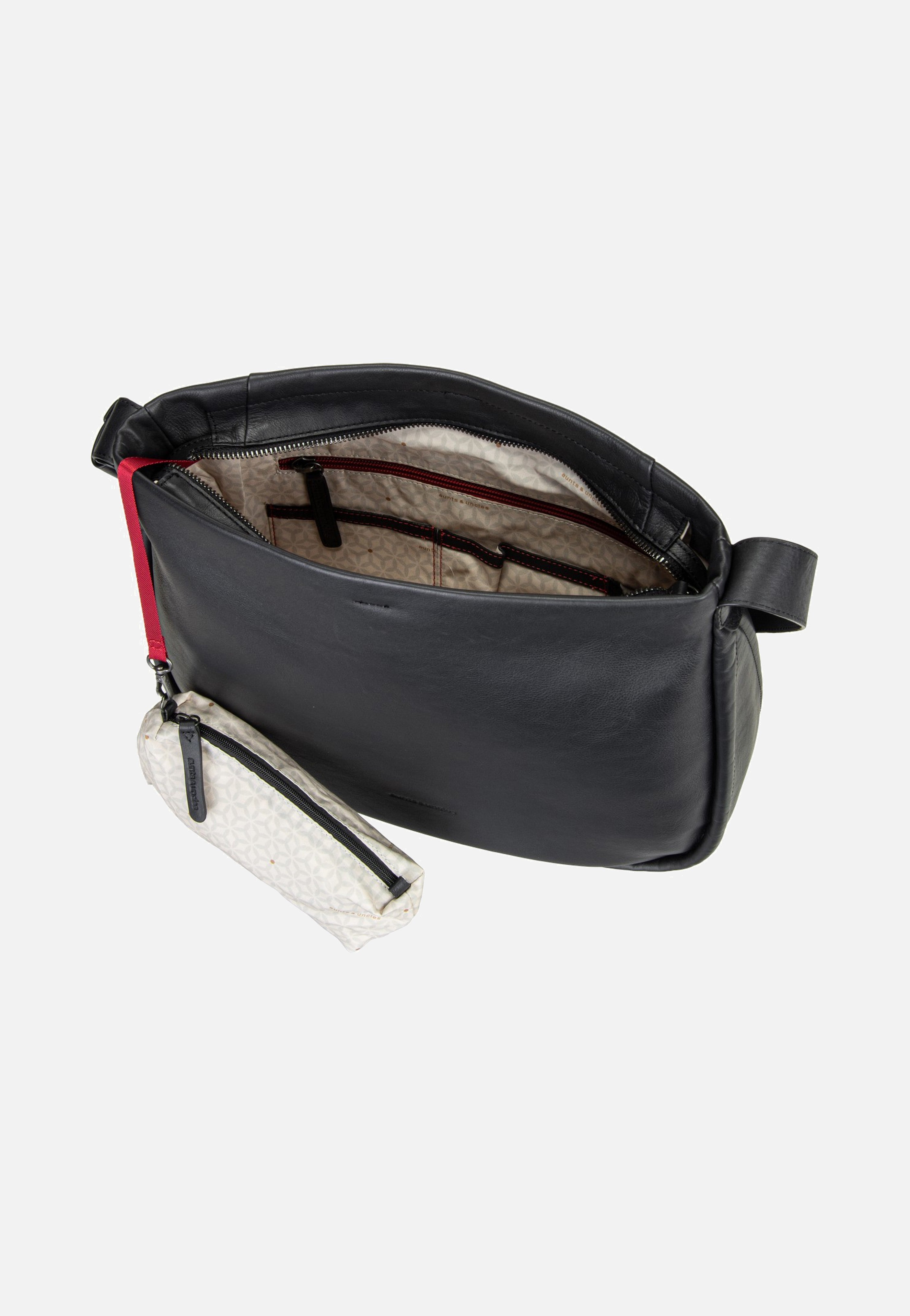 aunts & uncles Coral Jet Black Crossbody Bag