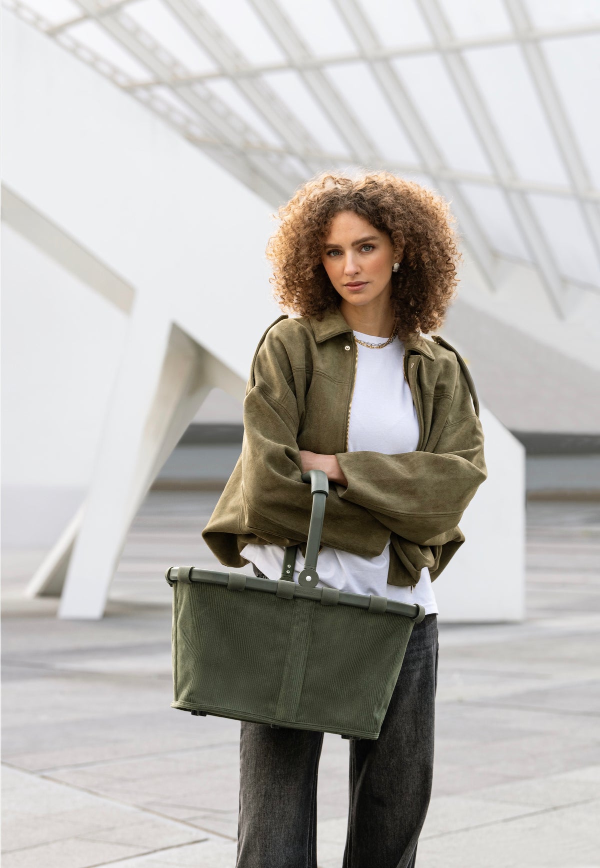 reisenthel Carrybag Frame Cord Dark Matcha Einkaufskorb
