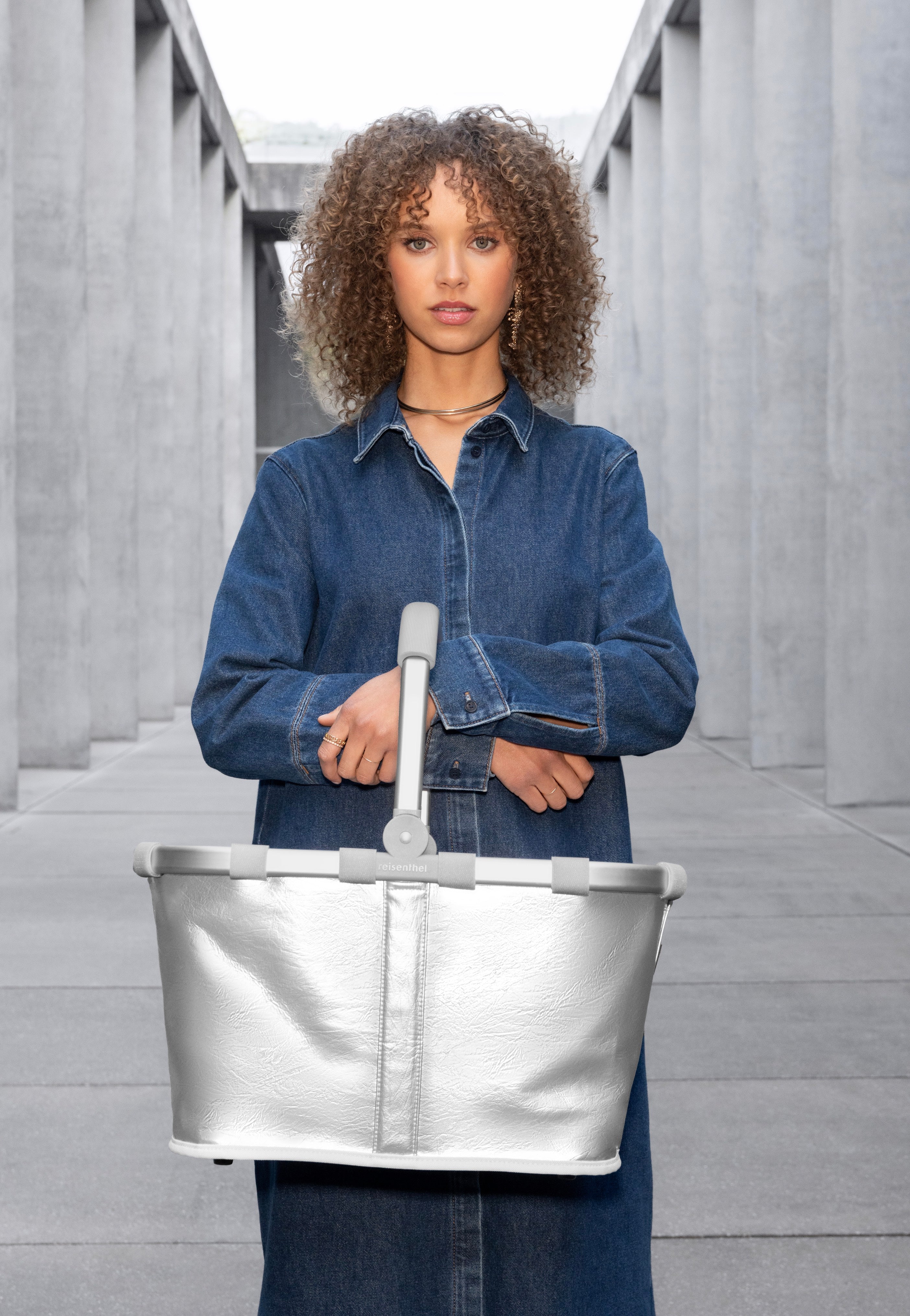 reisenthel Carrybag Silver Crackle Einkaufskorb