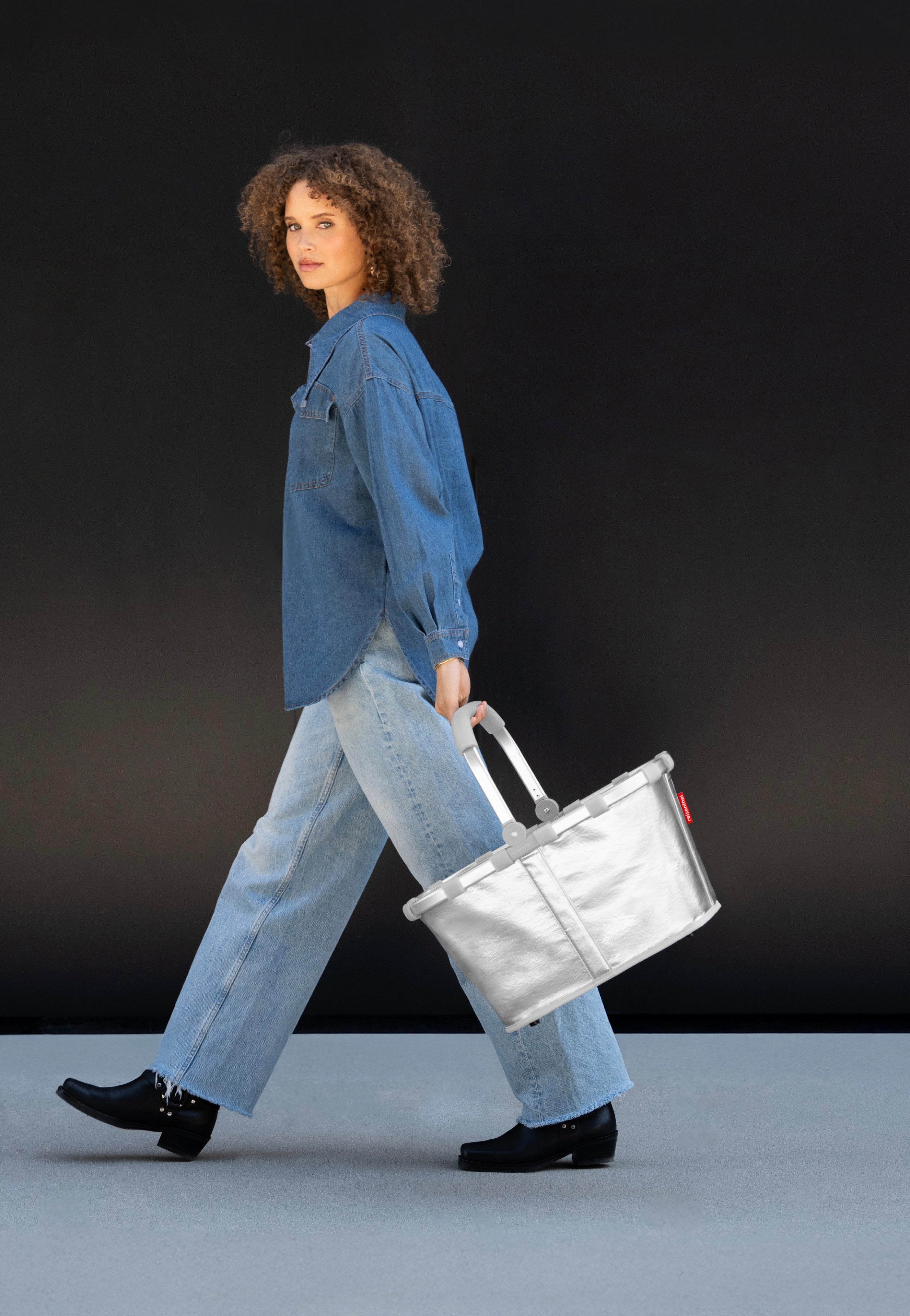 reisenthel Carrybag Silver Crackle Einkaufskorb