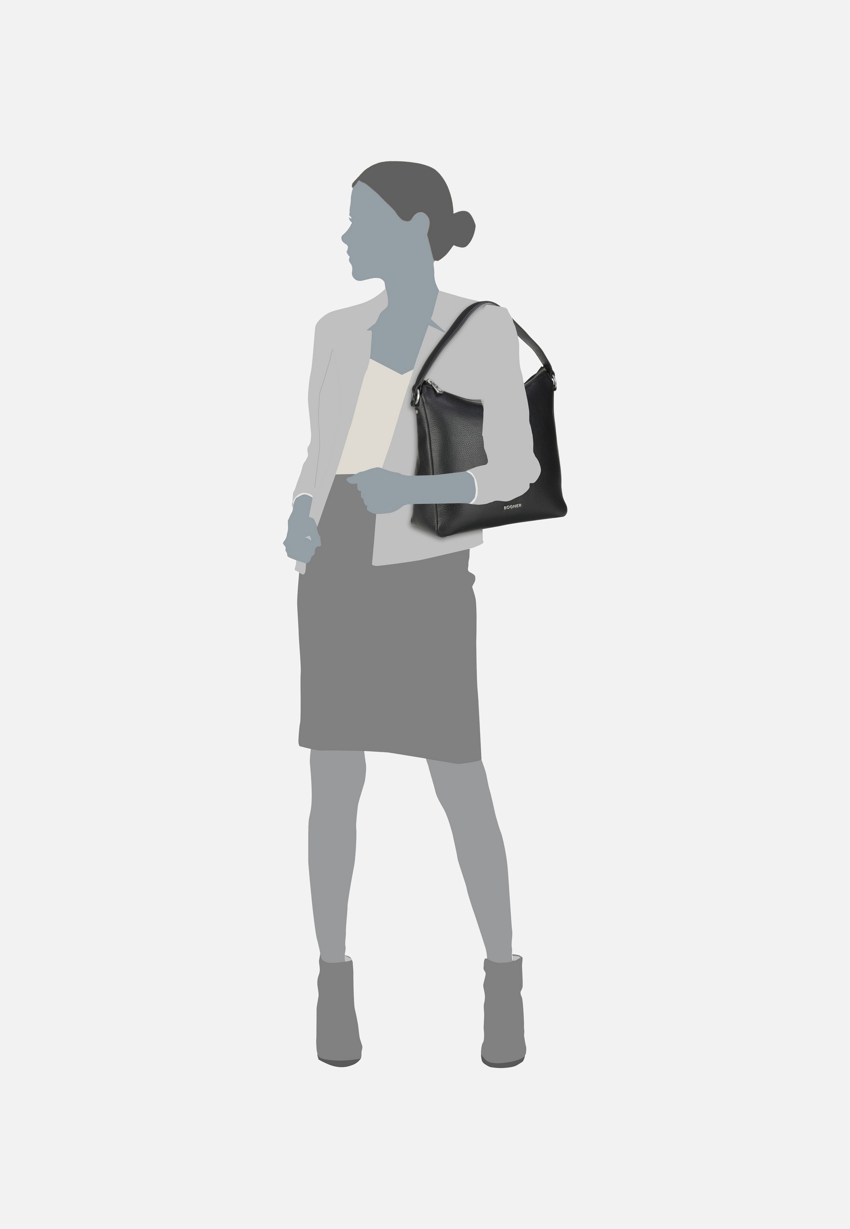 Bogner - Andermatt Marie Hobo MHZ Black - Hobo Bag | Women-Image