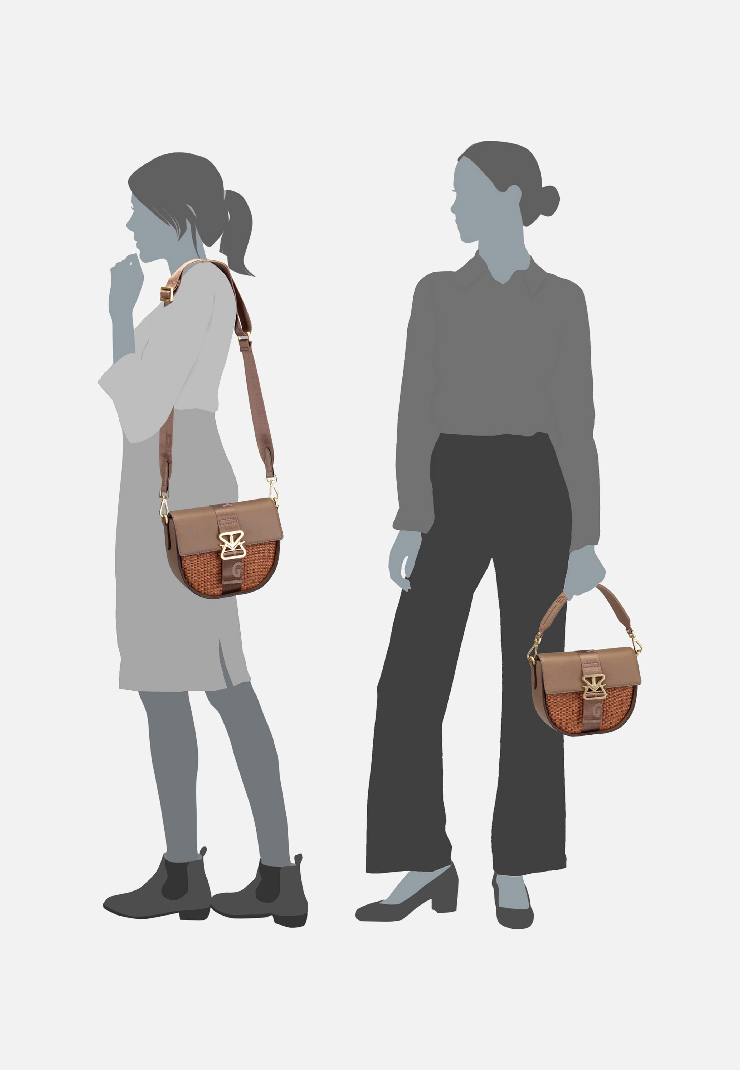 Bogner - Zuoz Rafia Cassy SHF Portabella - Saddle Bag | Women-Image