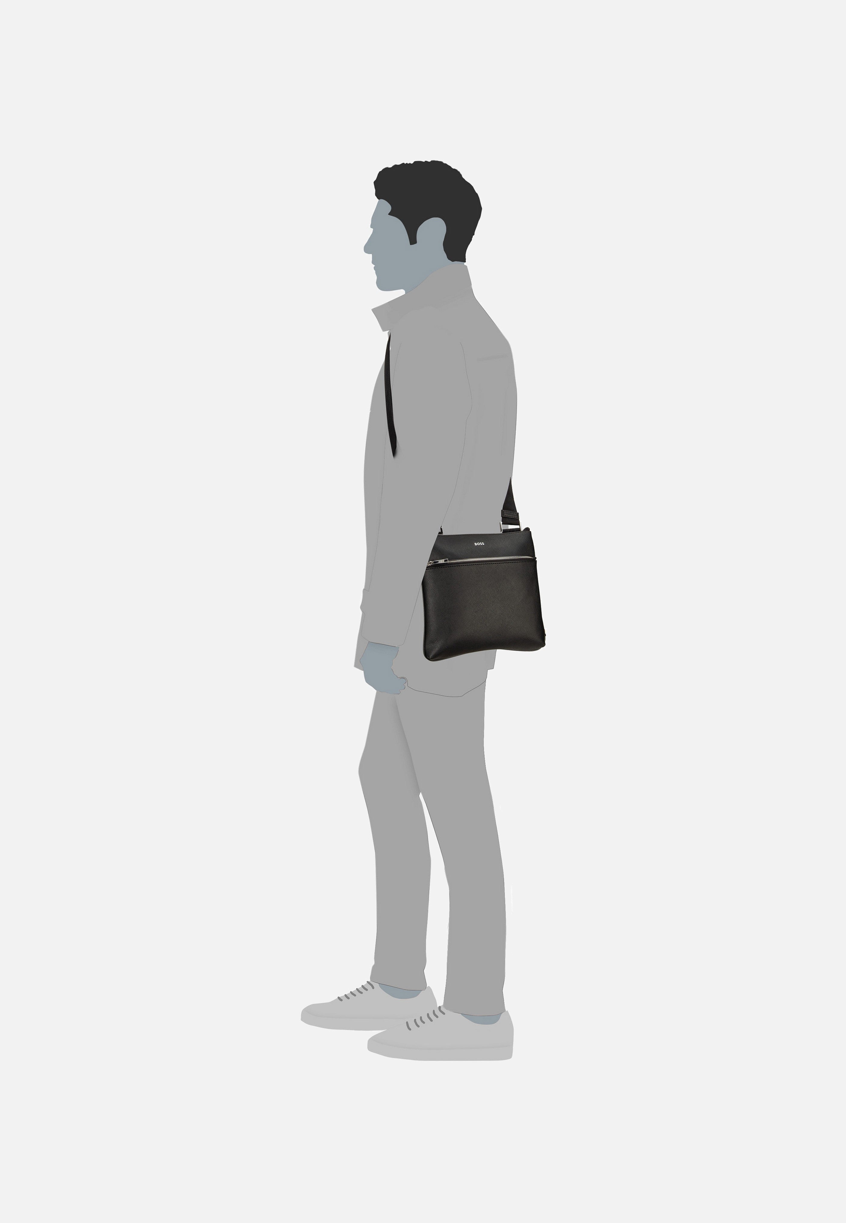 BOSS - Zair S 50483567 Black - Pouch Bag | Men-Image