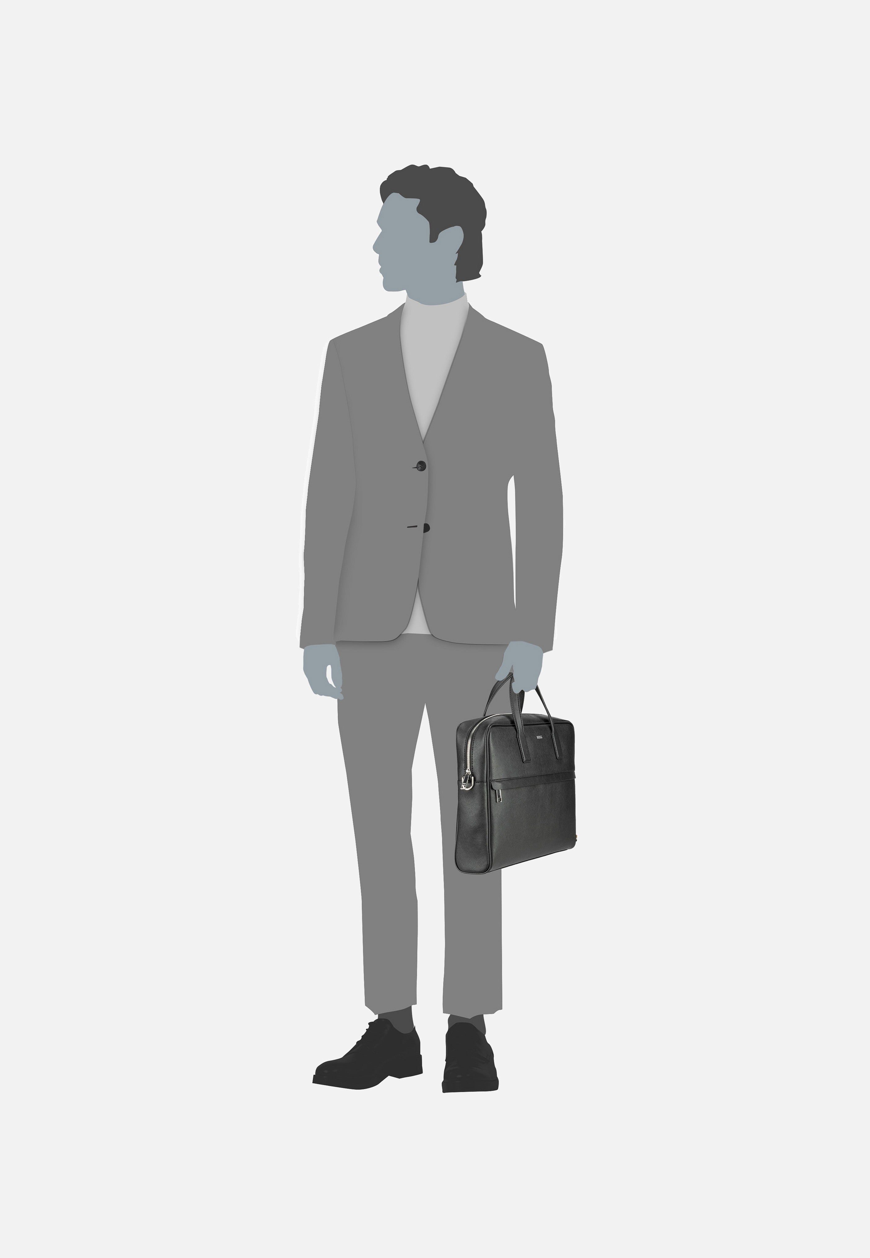 BOSS - Zair Small Document Case Black - Briefcase | Men-Image
