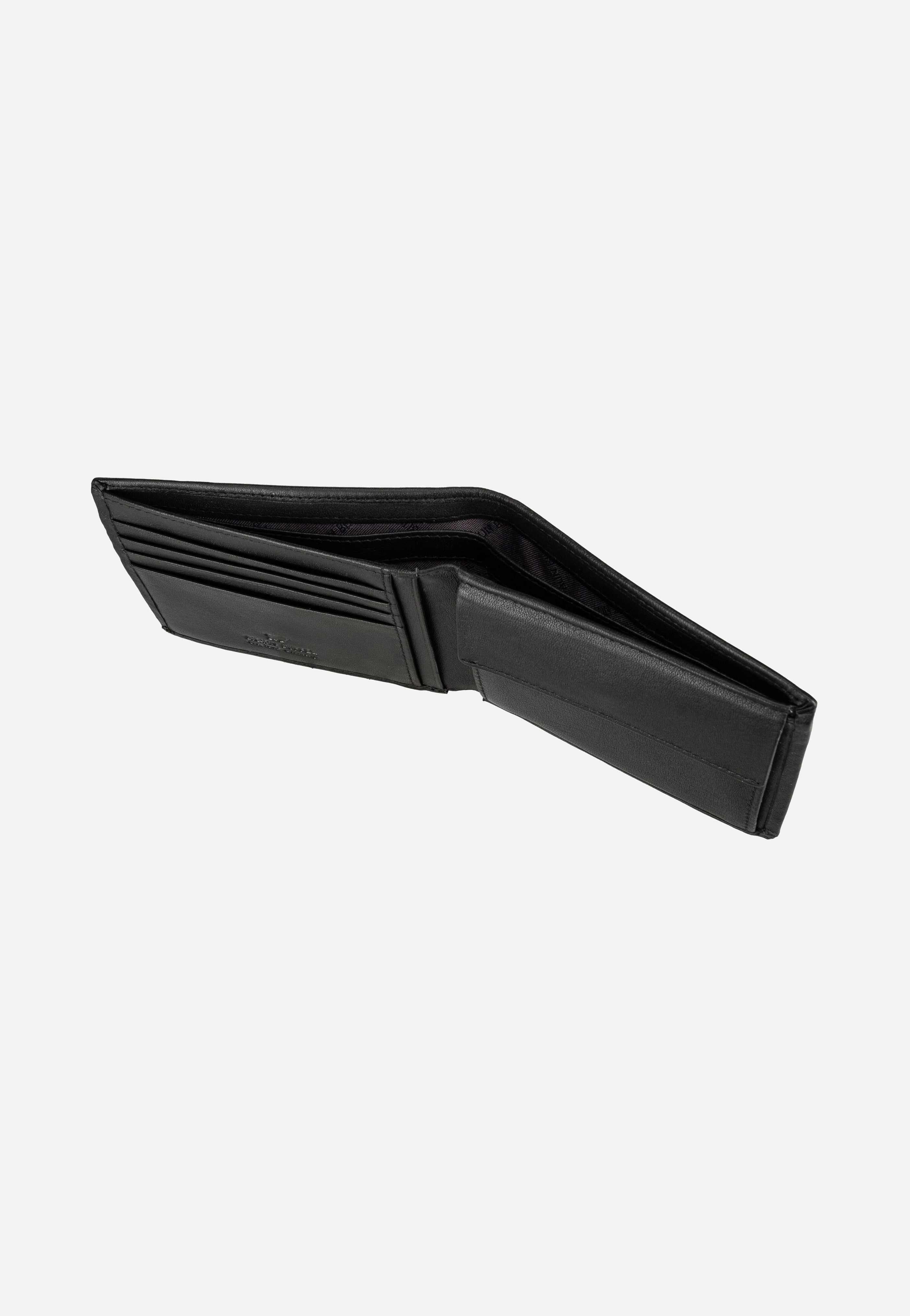 Braun Büffel Hannes Coin Wallet 4+4Cs Schwarz Portemonnaie