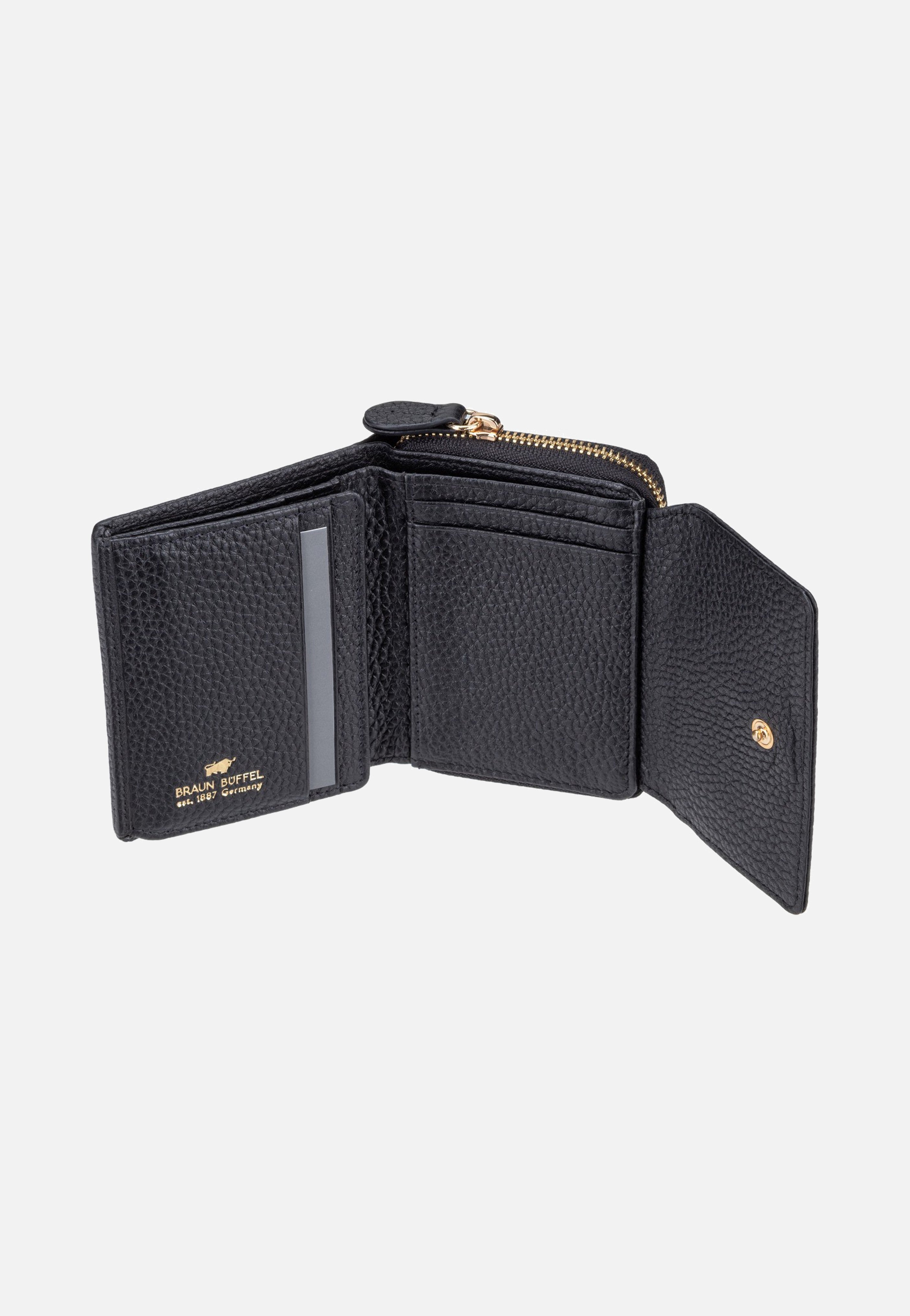 Braun Büffel Asti RV 50446 6CS Black Wallet