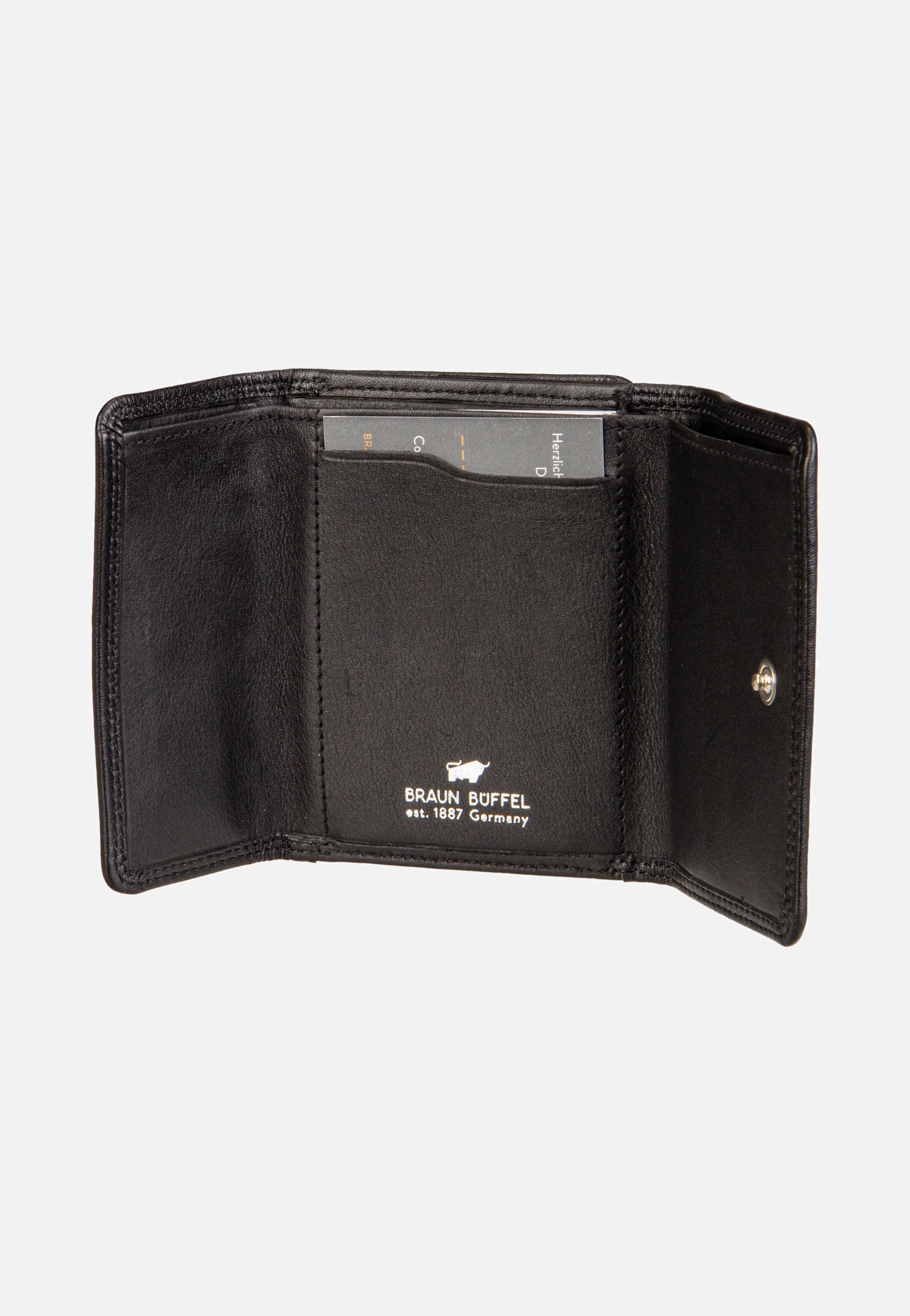 Braun Büffel Golf RFID Coin Purse 2Cs Black Portemonnaie