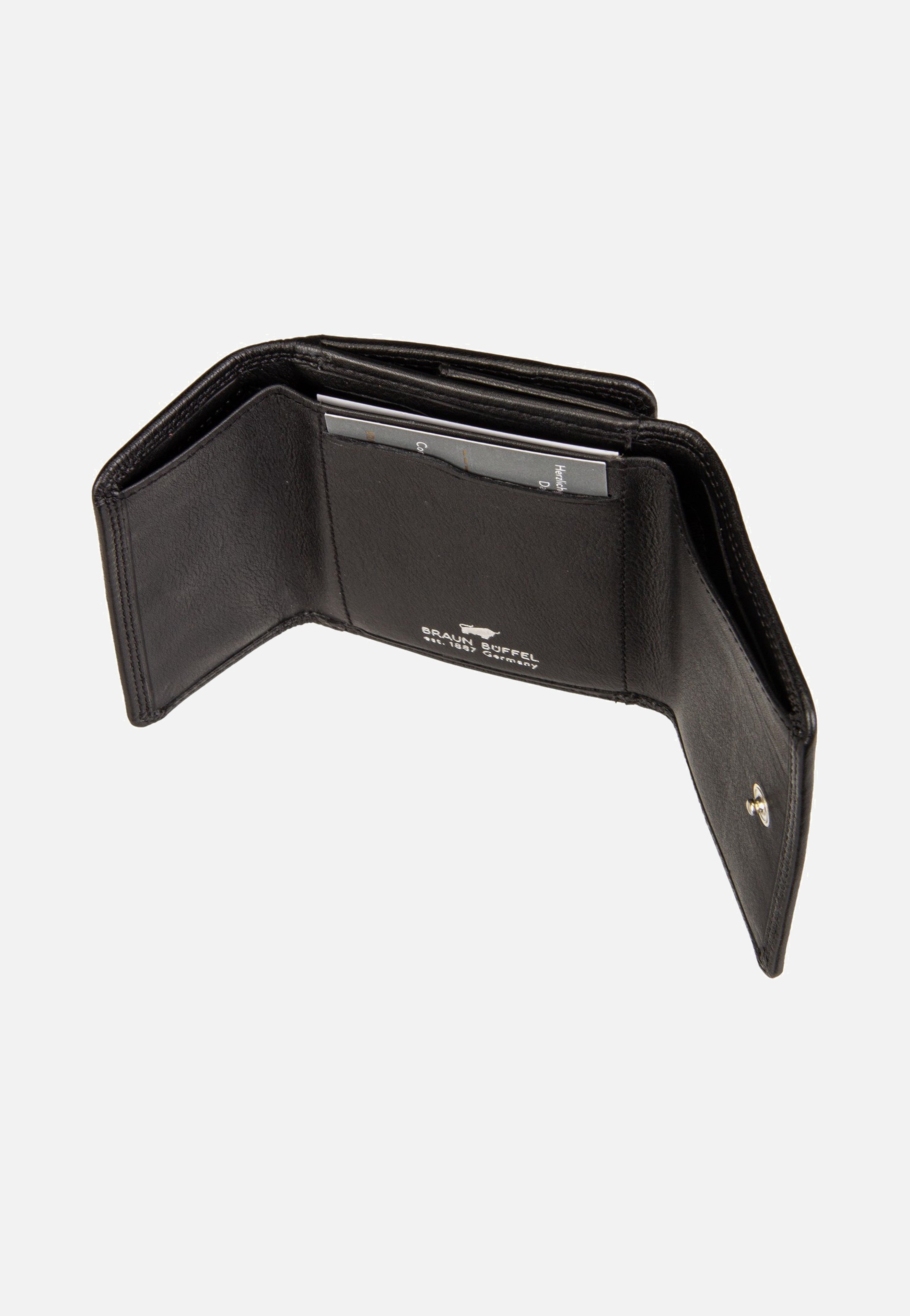 Braun Büffel Golf RFID Coin Purse 2Cs Black Portemonnaie