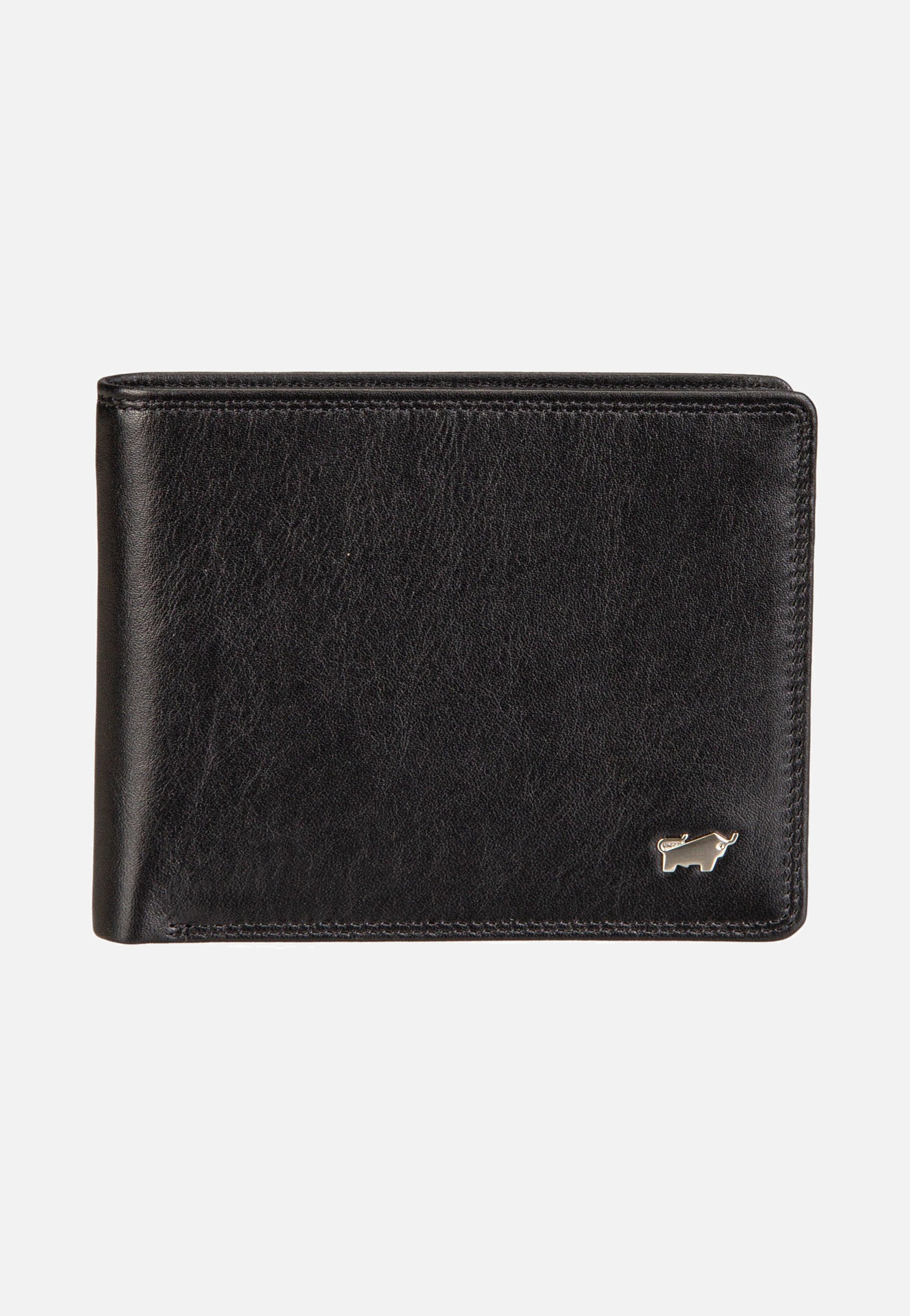 Braun Büffel Golf RFID Coin Wallet 4+3Cs Black Portemonnaie