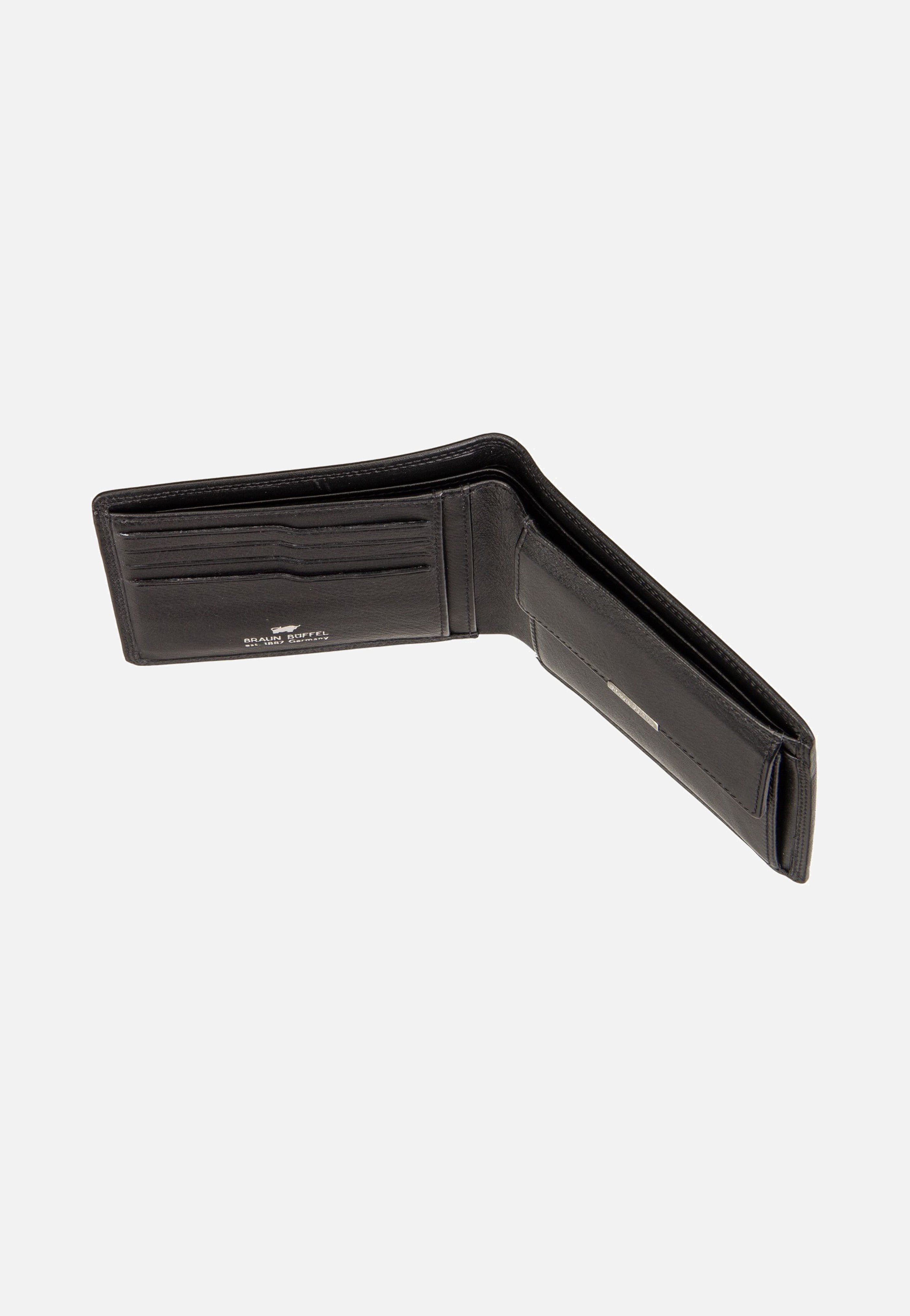 Braun Büffel Golf RFID Coin Wallet 4+3Cs Black Portemonnaie