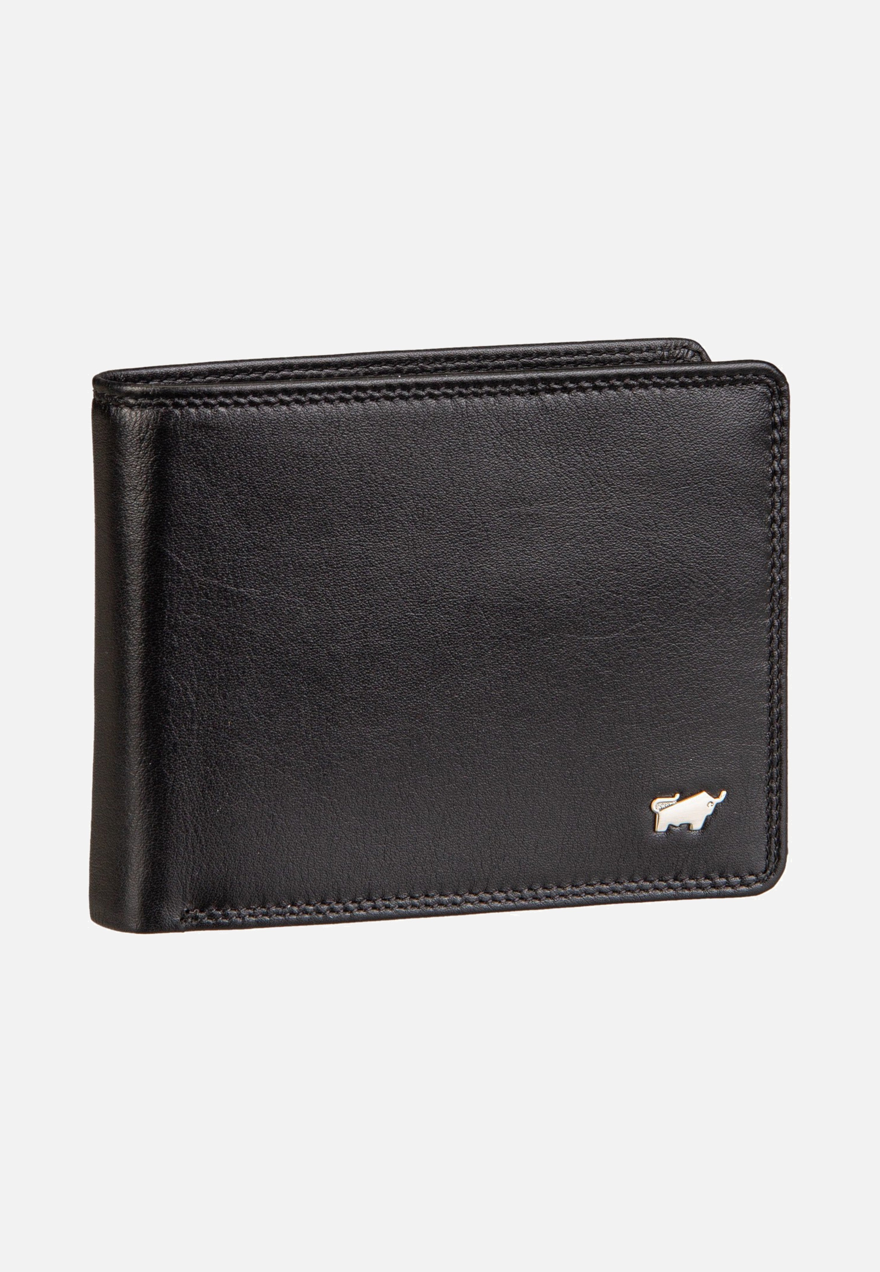 Braun Büffel Golf RFID Coin Wallet 8Cs + Loop Black Portemonnaie