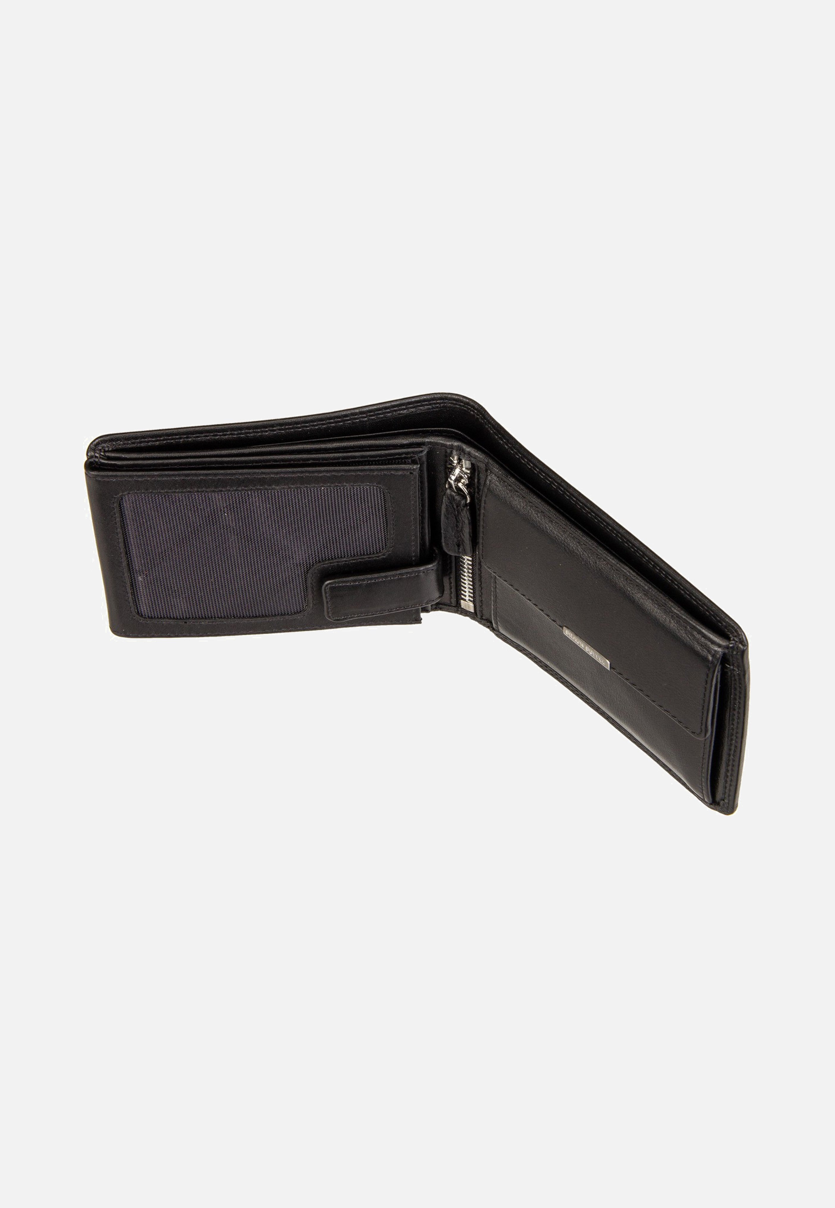 Braun Büffel Golf RFID Coin Wallet 8Cs + Loop Black Portemonnaie