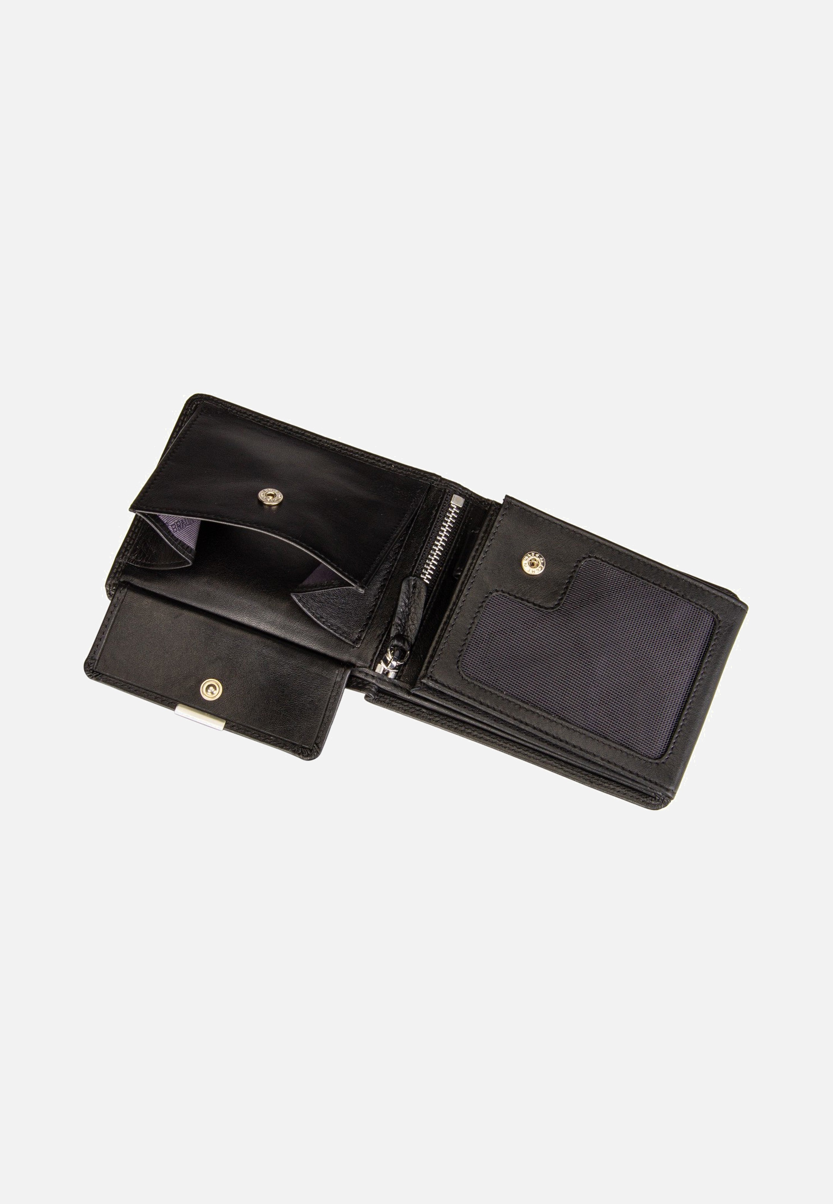 Braun Büffel Golf RFID Coin Wallet 8Cs + Loop Black Portemonnaie