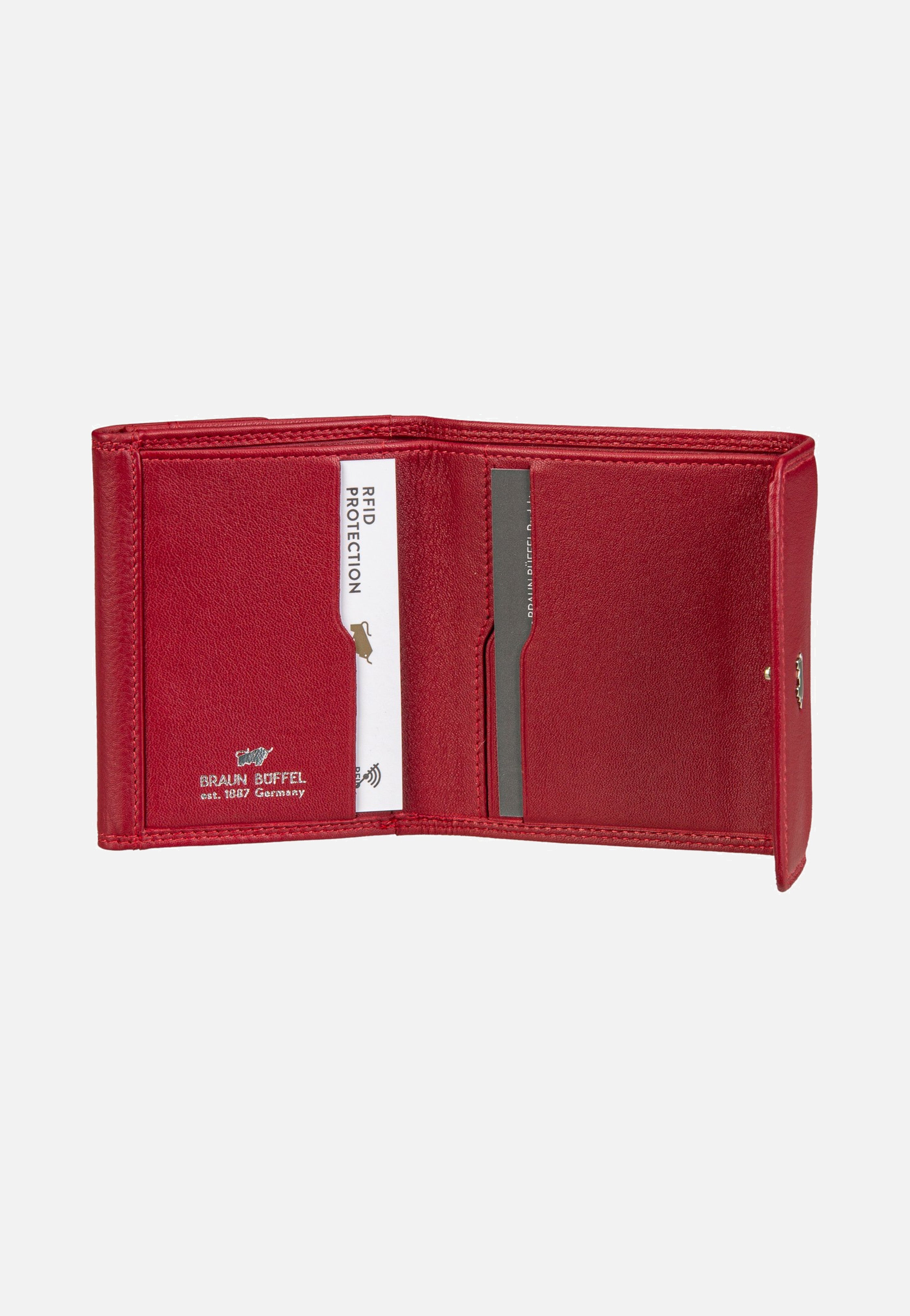 Braun Büffel Golf RFID Wallet S 4Cs Red Portemonnaie