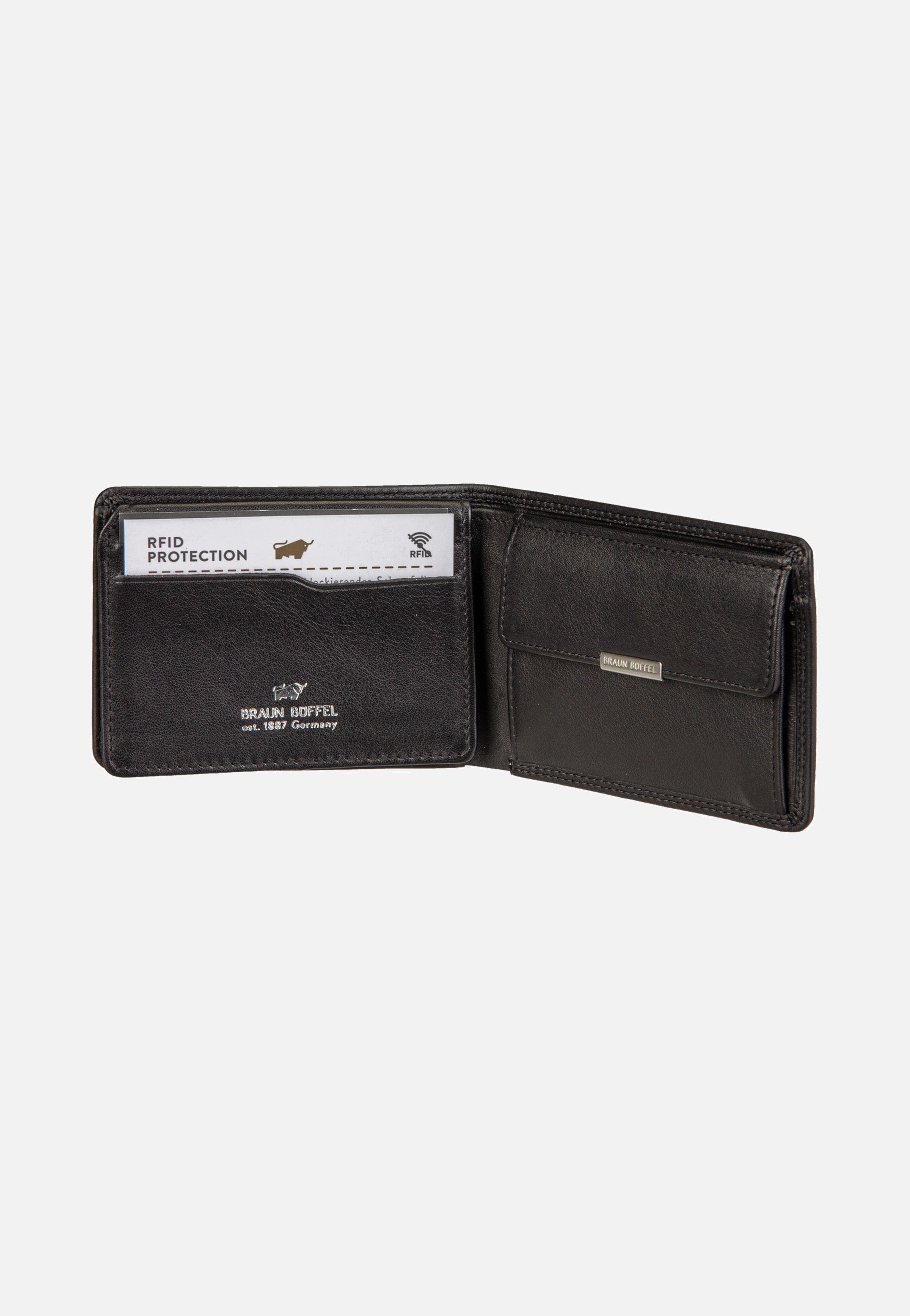 Braun Büffel Golf RFID Coin Wallet 4Cs Black Portemonnaie