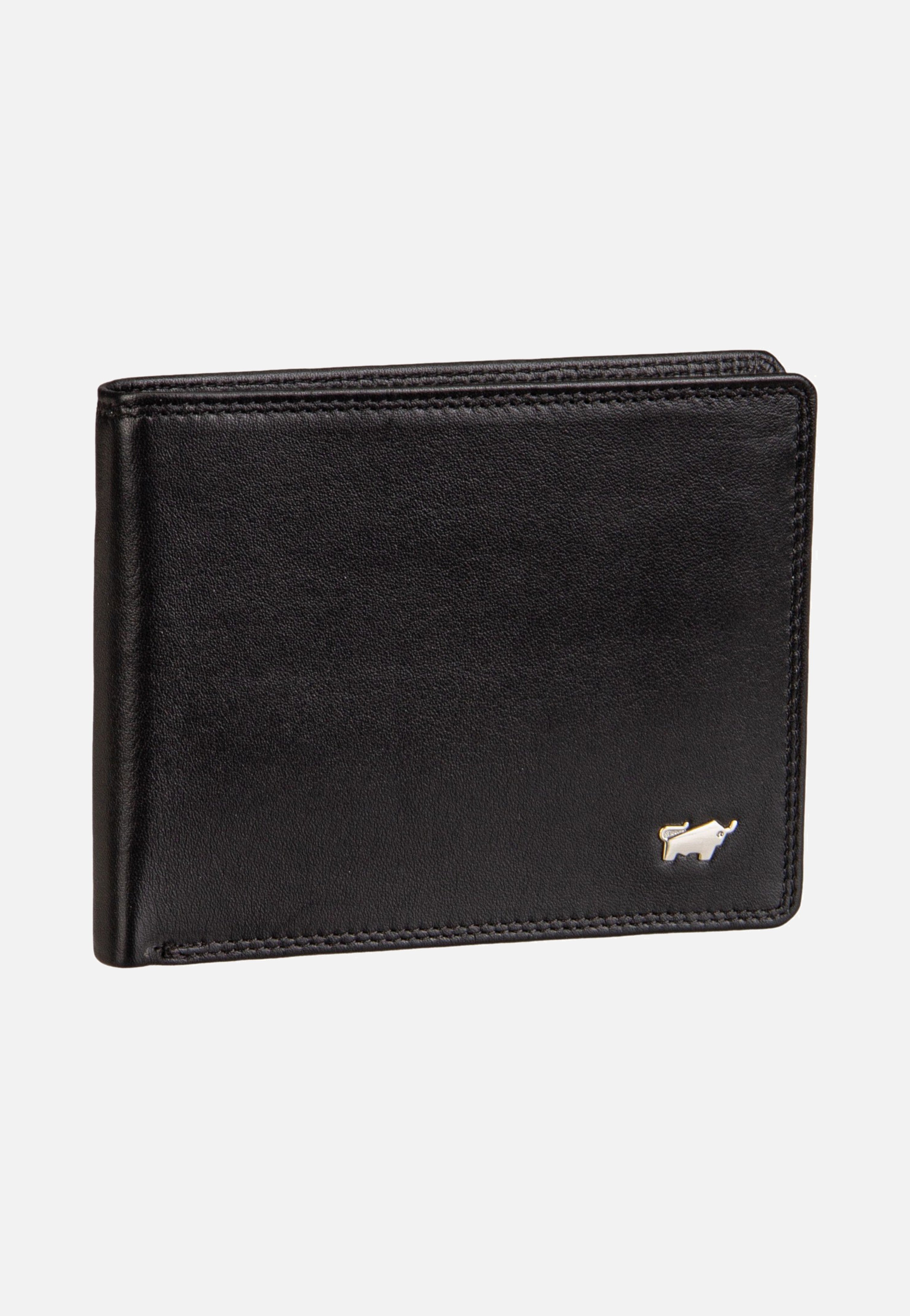 Braun Büffel Golf RFID Coin Wallet 8Cs Black Portemonnaie