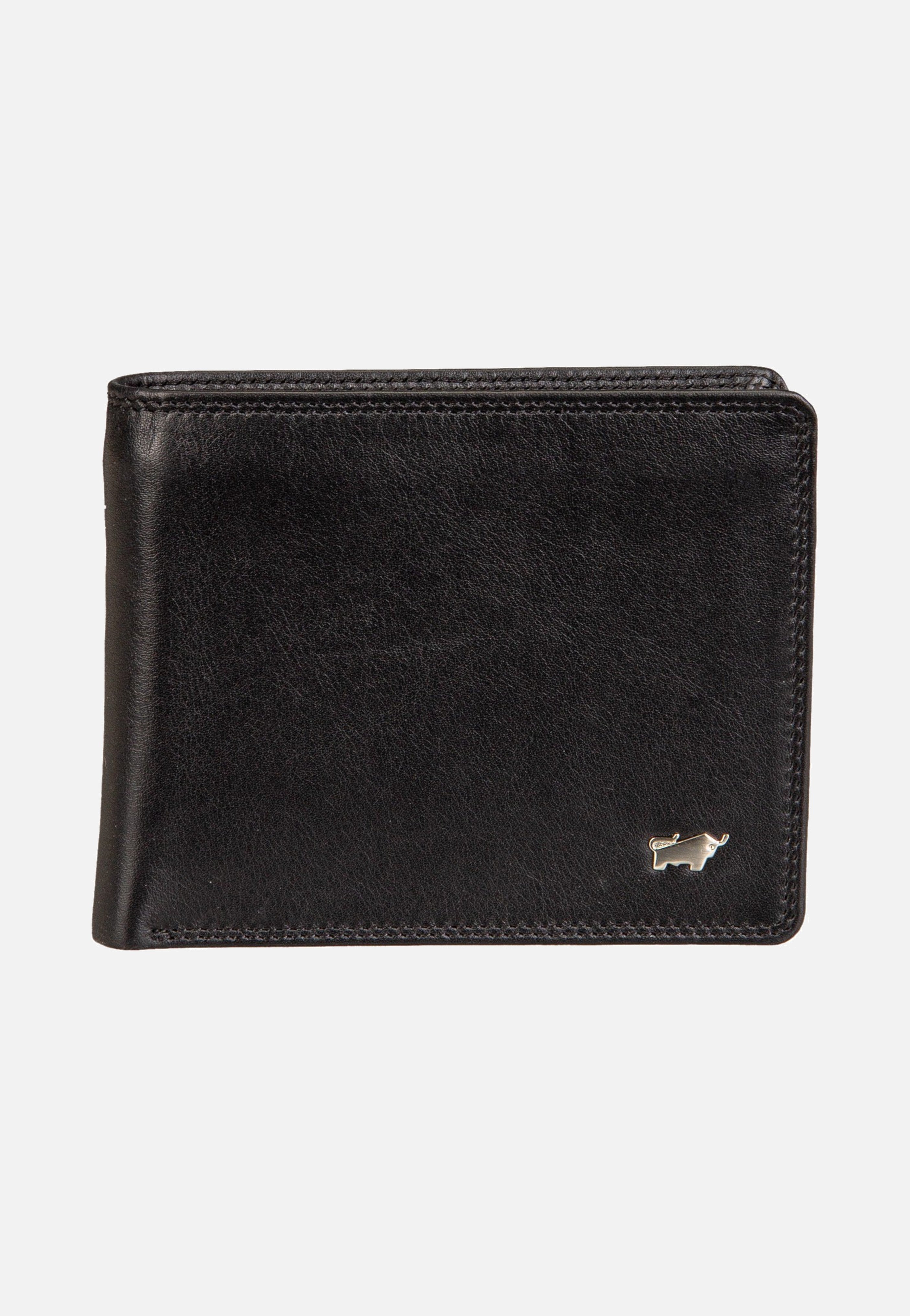 Braun Büffel Golf RFID Coin Wallet 8Cs Black Portemonnaie