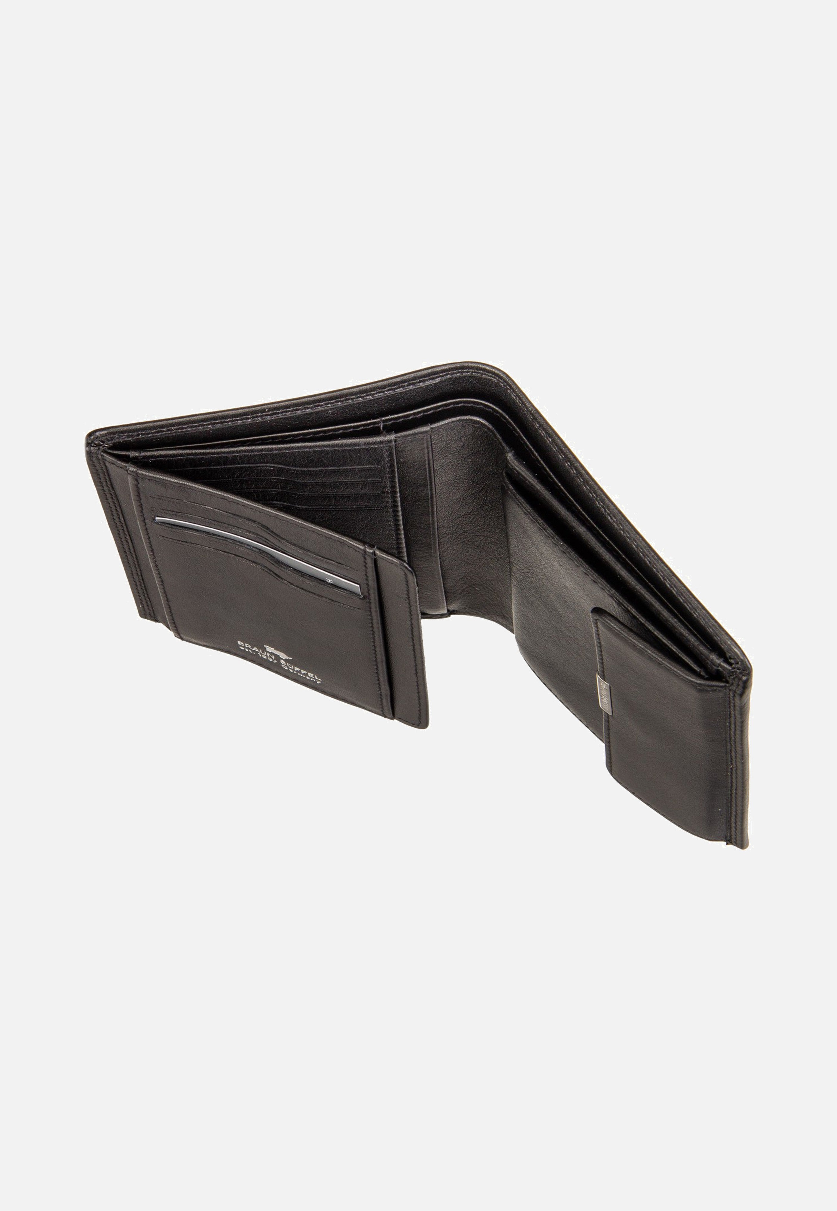 Braun Büffel Golf RFID Coin Wallet H 8Cs Black Portemonnaie