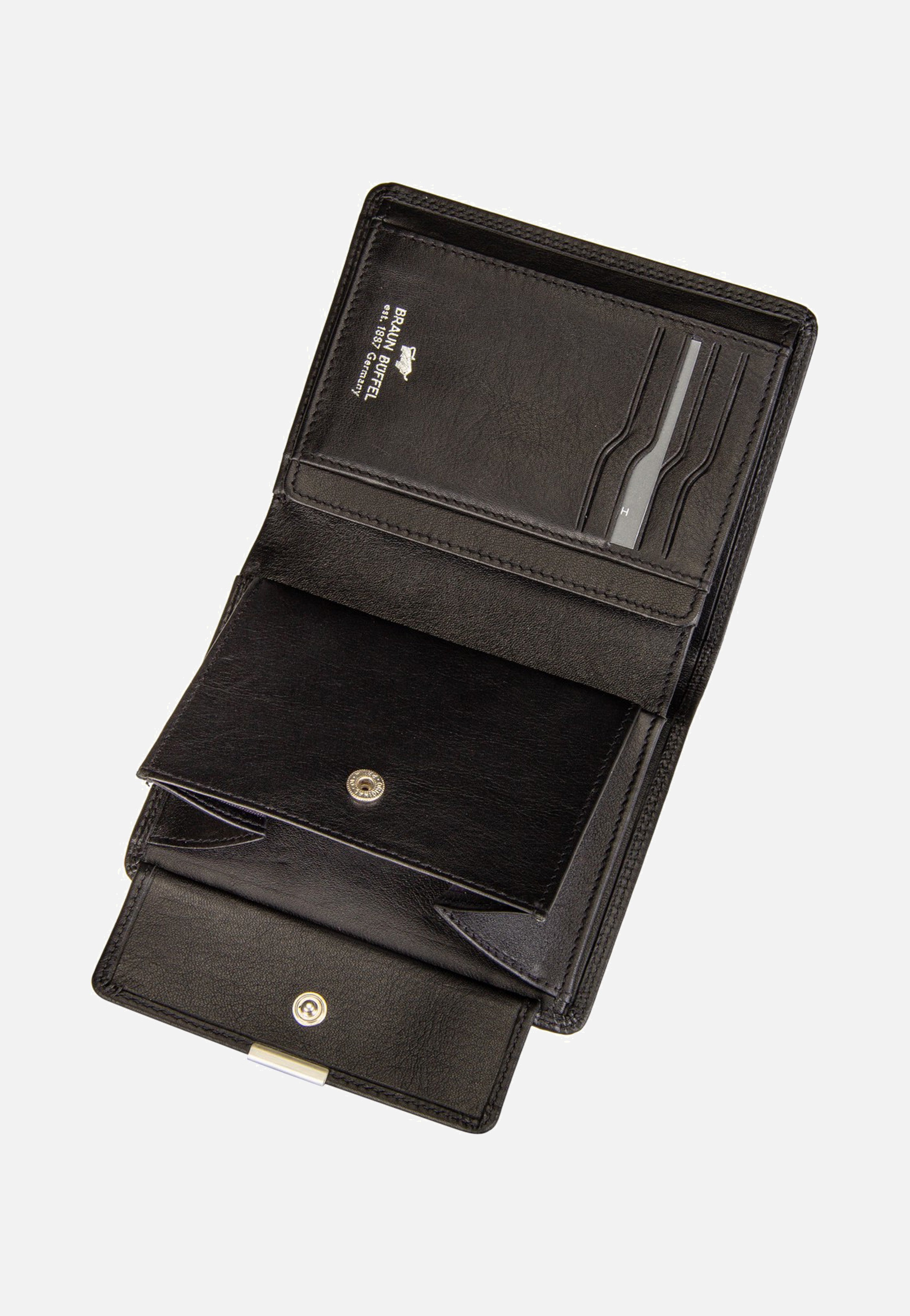Braun Büffel Golf RFID Coin Wallet H 8Cs Black Portemonnaie