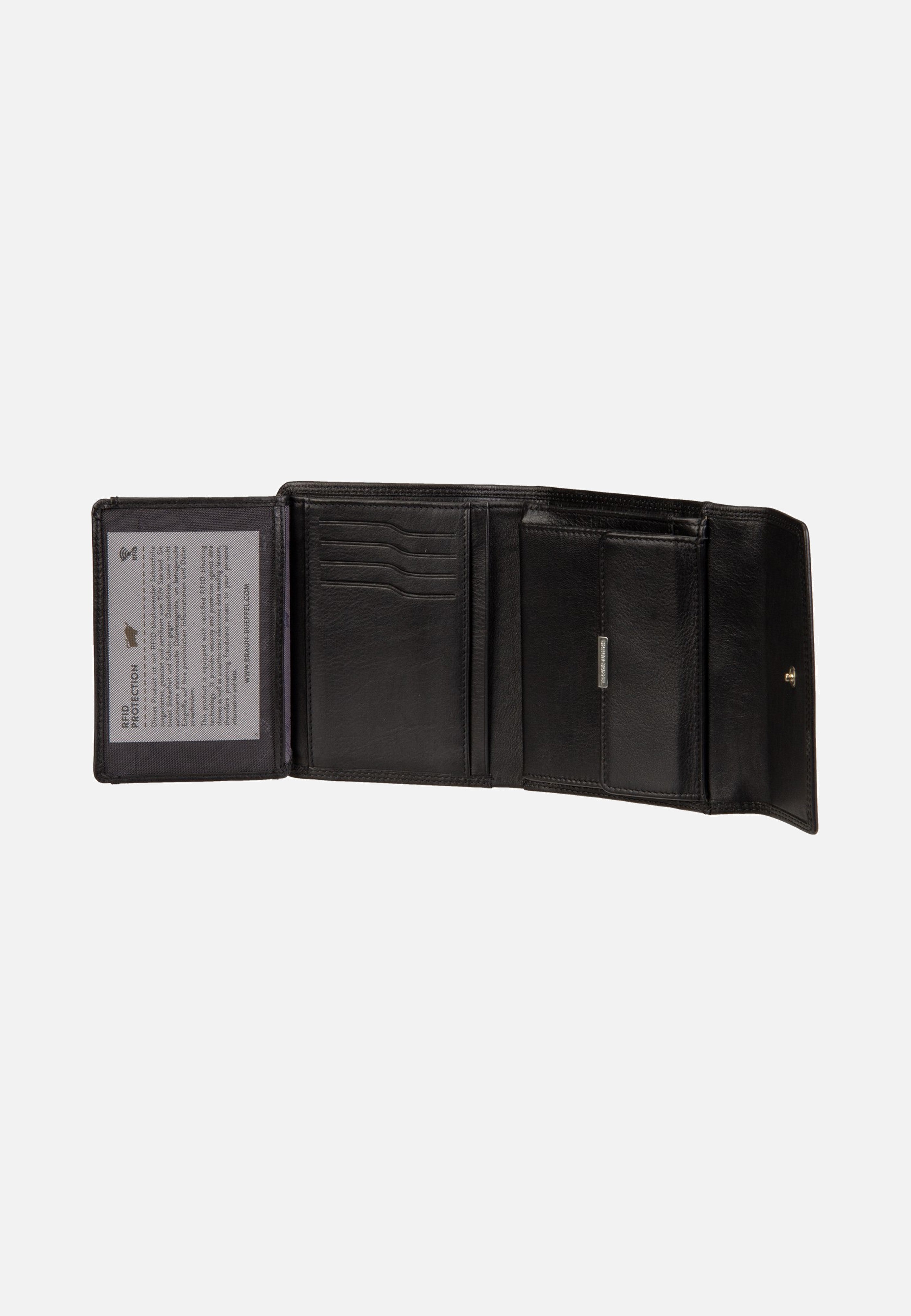 Braun Büffel Golf RFID Wallet M 8Cs Black Portemonnaie