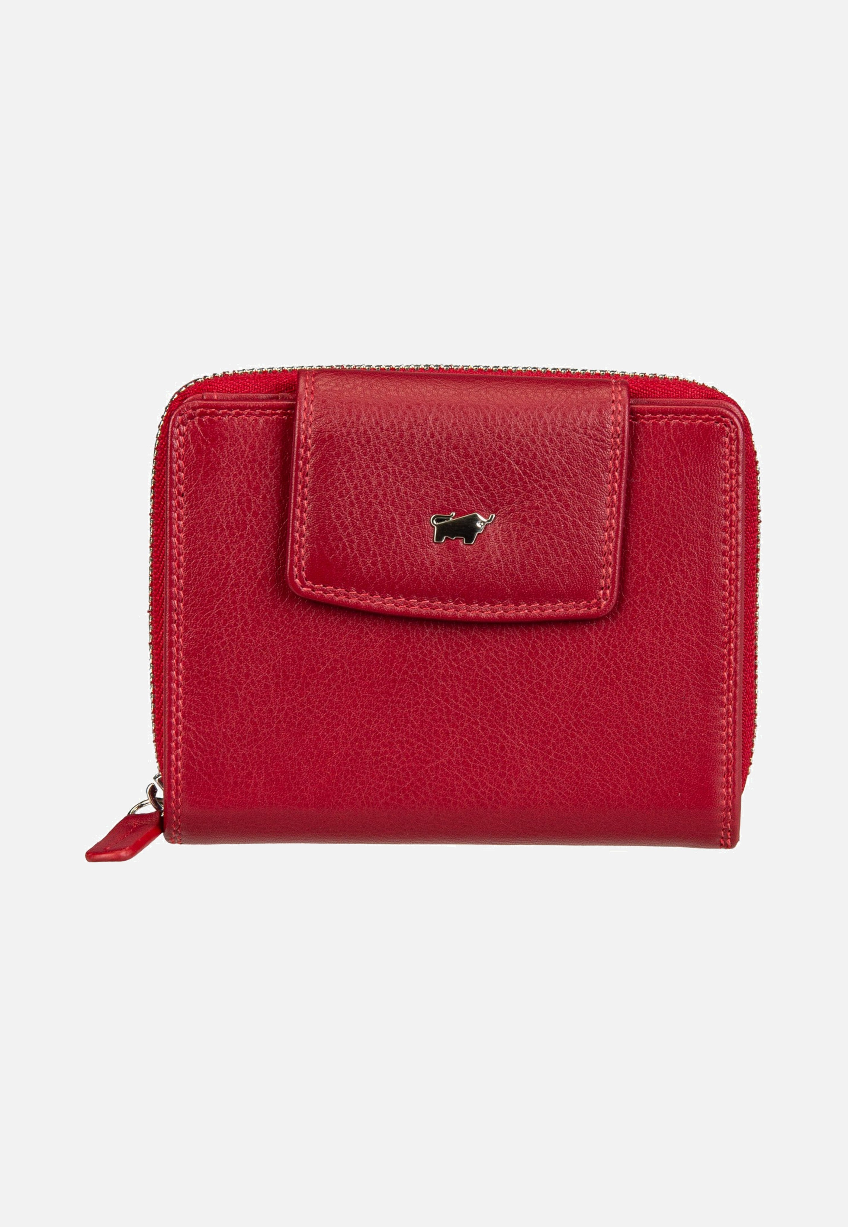 Braun Büffel Golf RFID Zip-Wallet M 12Cs Red Portemonnaie