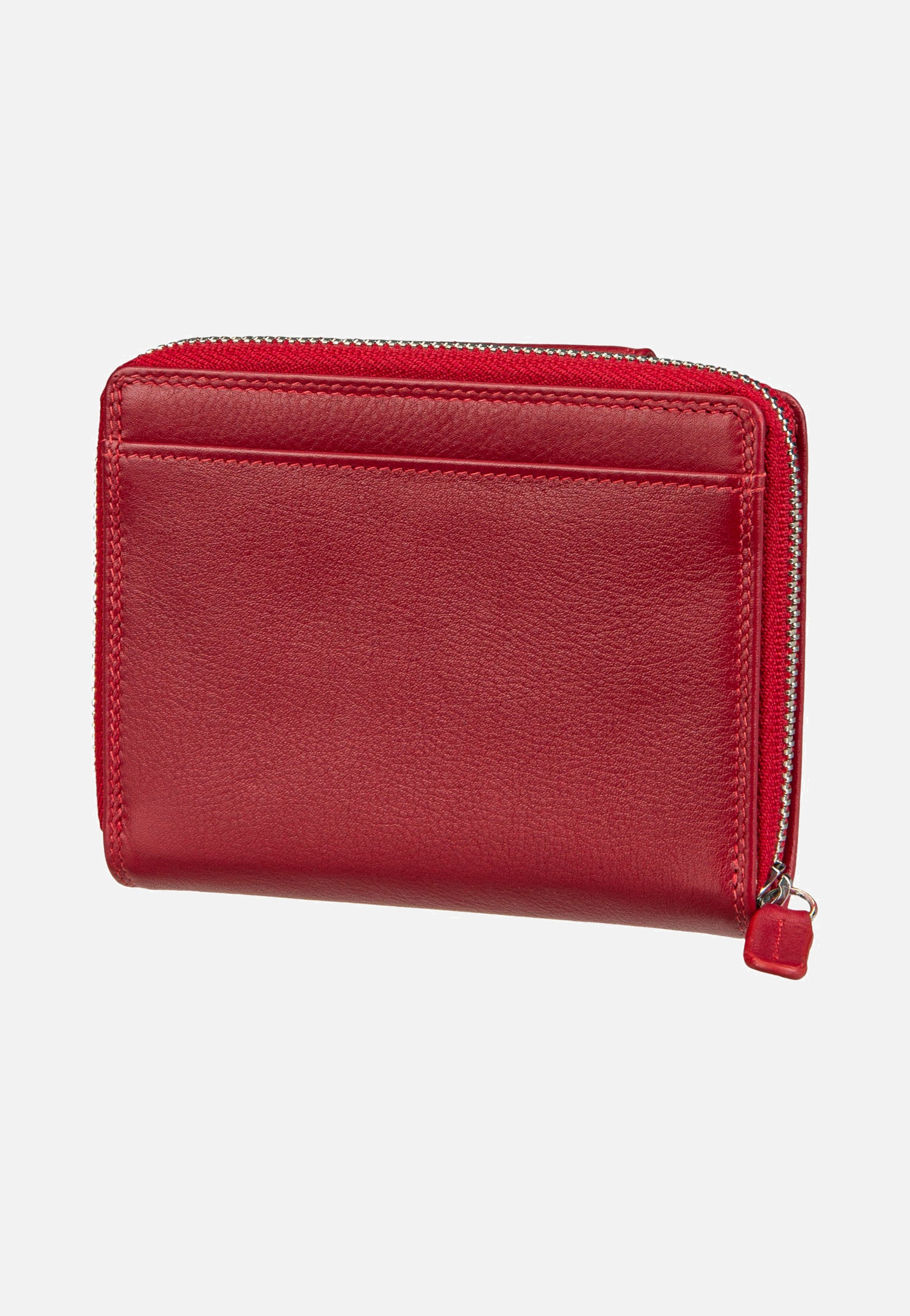Braun Büffel Golf RFID Zip-Wallet M 12Cs Red Portemonnaie