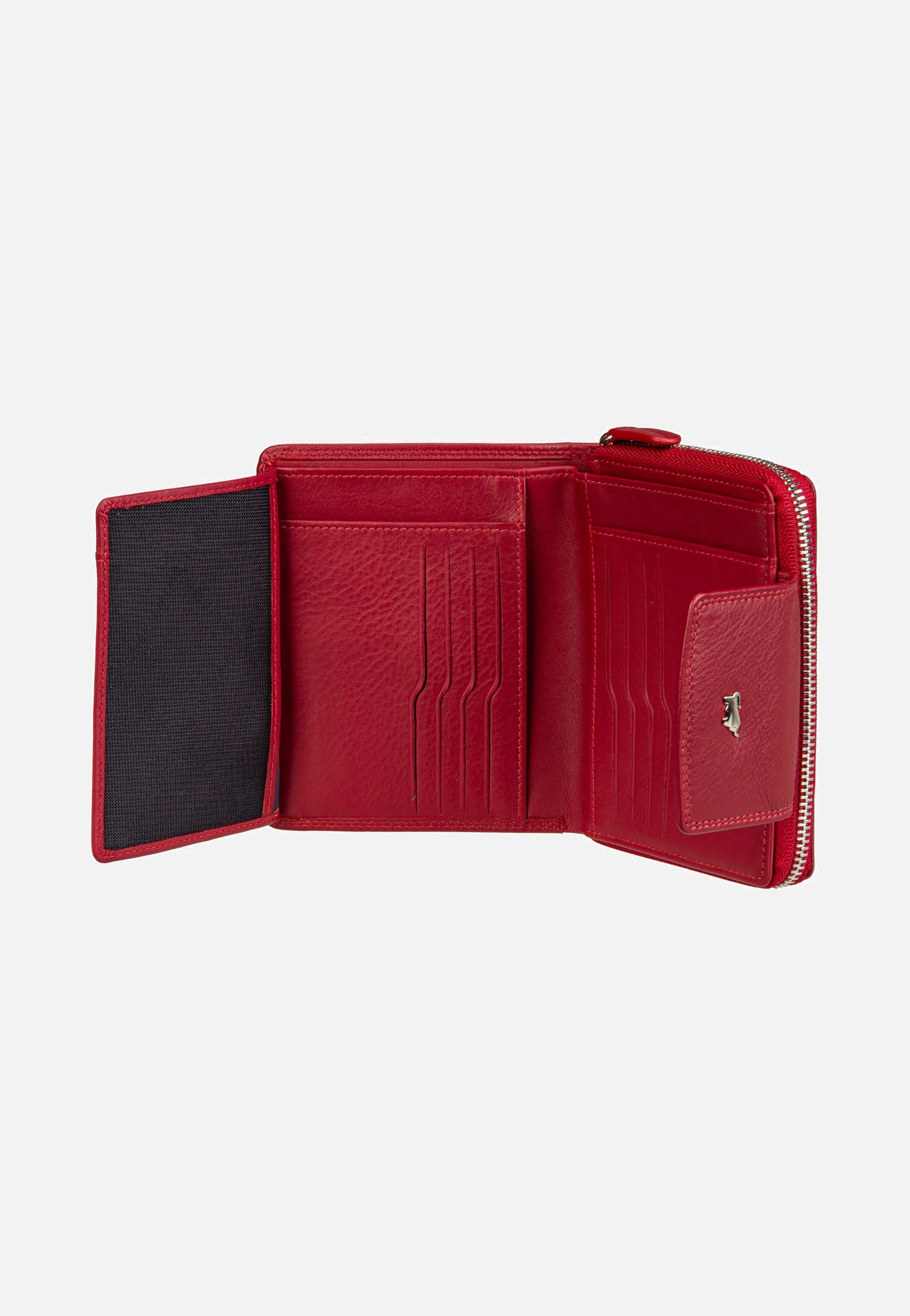 Braun Büffel Golf RFID Zip-Wallet M 12Cs Red Portemonnaie