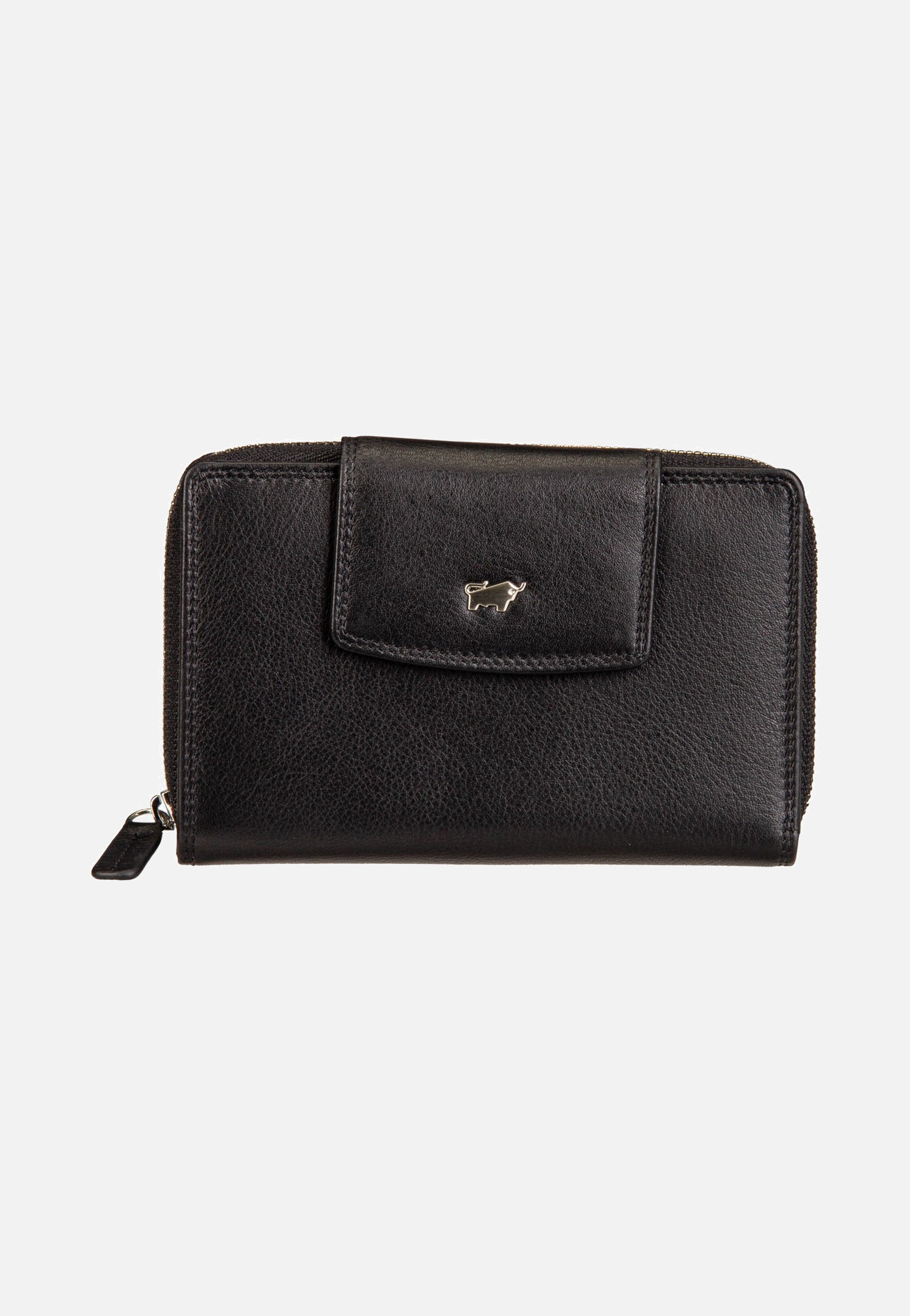 Braun Büffel Golf RFID Zip-Wallet M 15Cs Black Portemonnaie