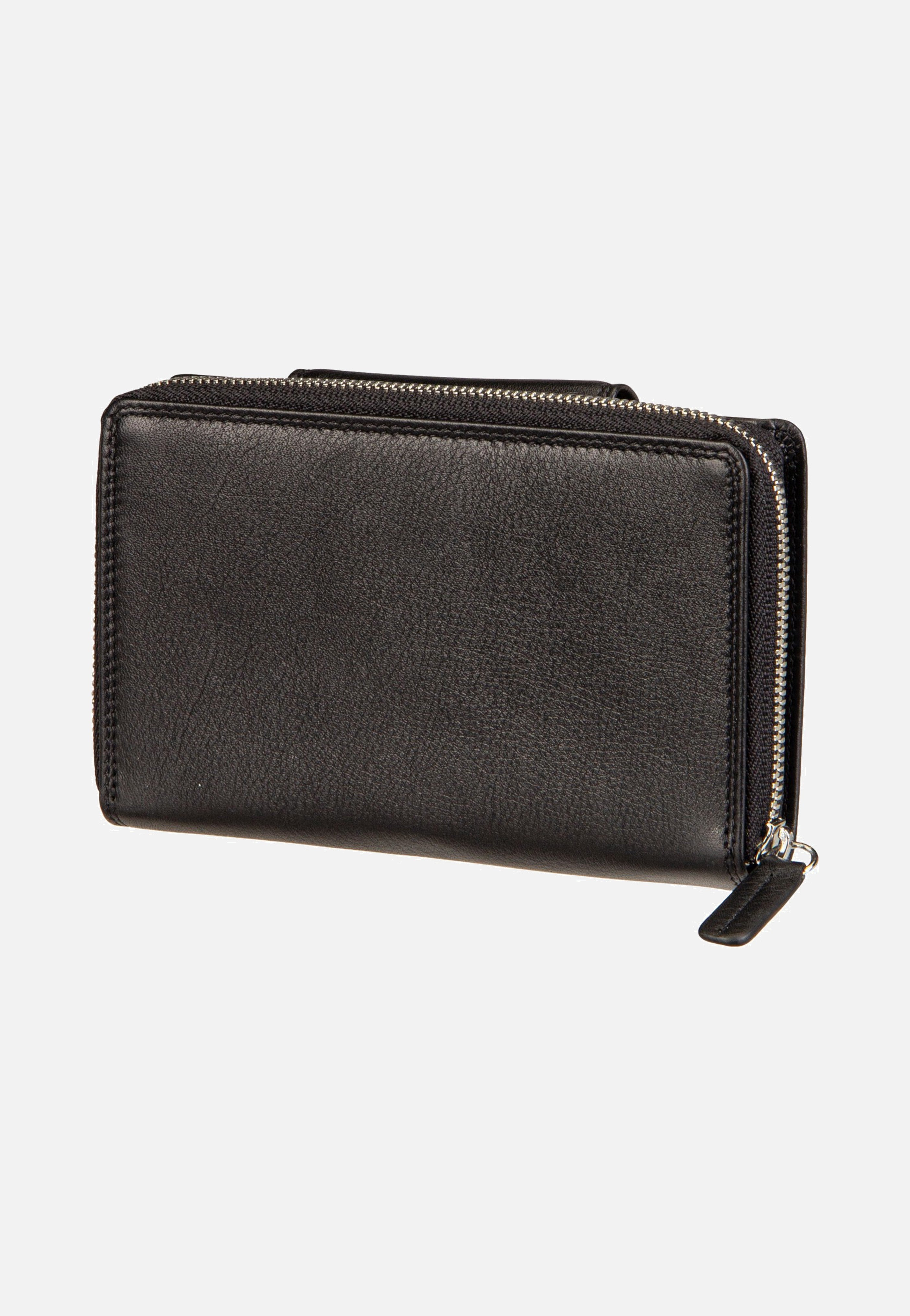 Braun Büffel Golf RFID Zip-Wallet M 15Cs Black Portemonnaie