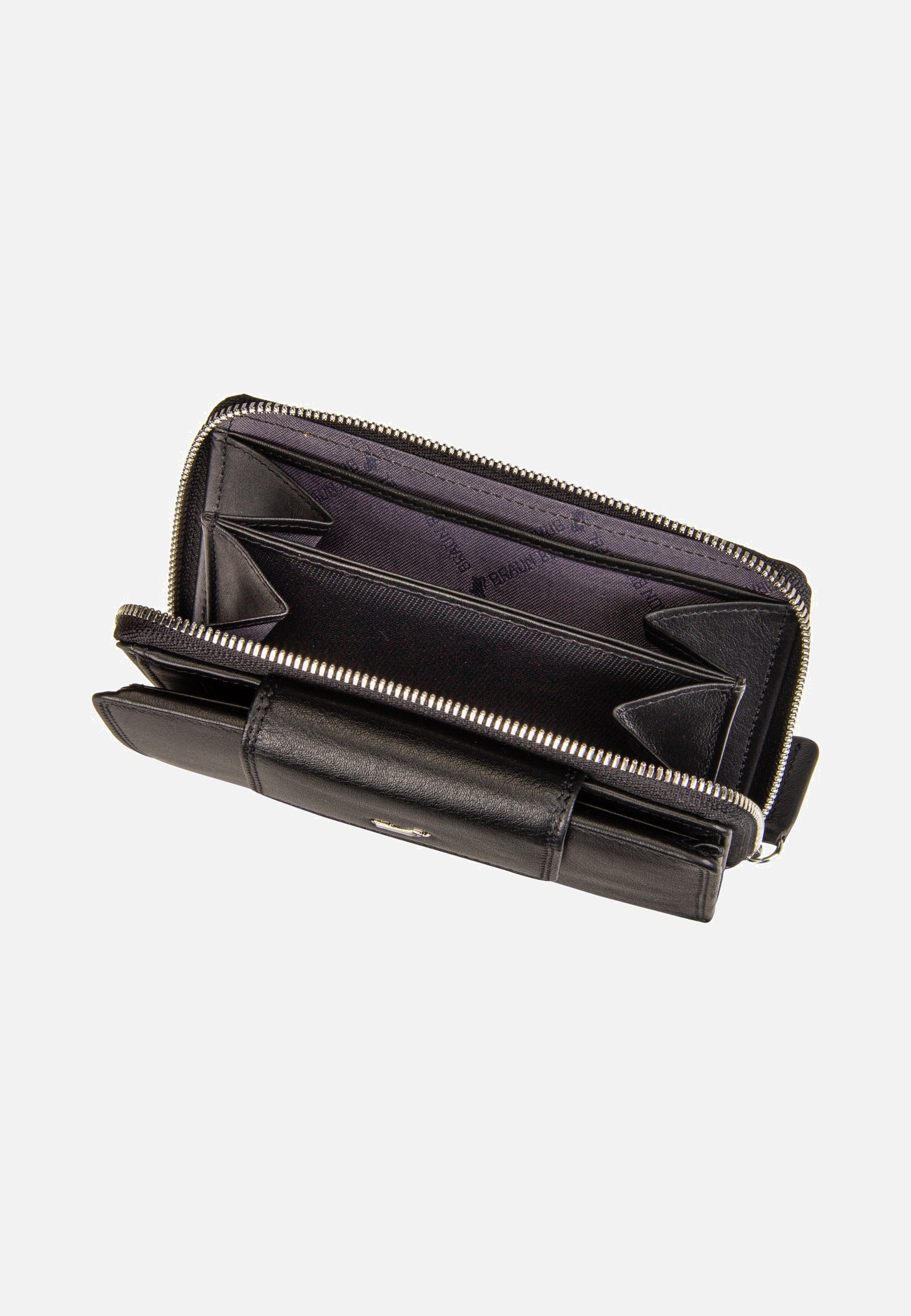 Braun Büffel Golf RFID Zip-Wallet M 15Cs Black Portemonnaie