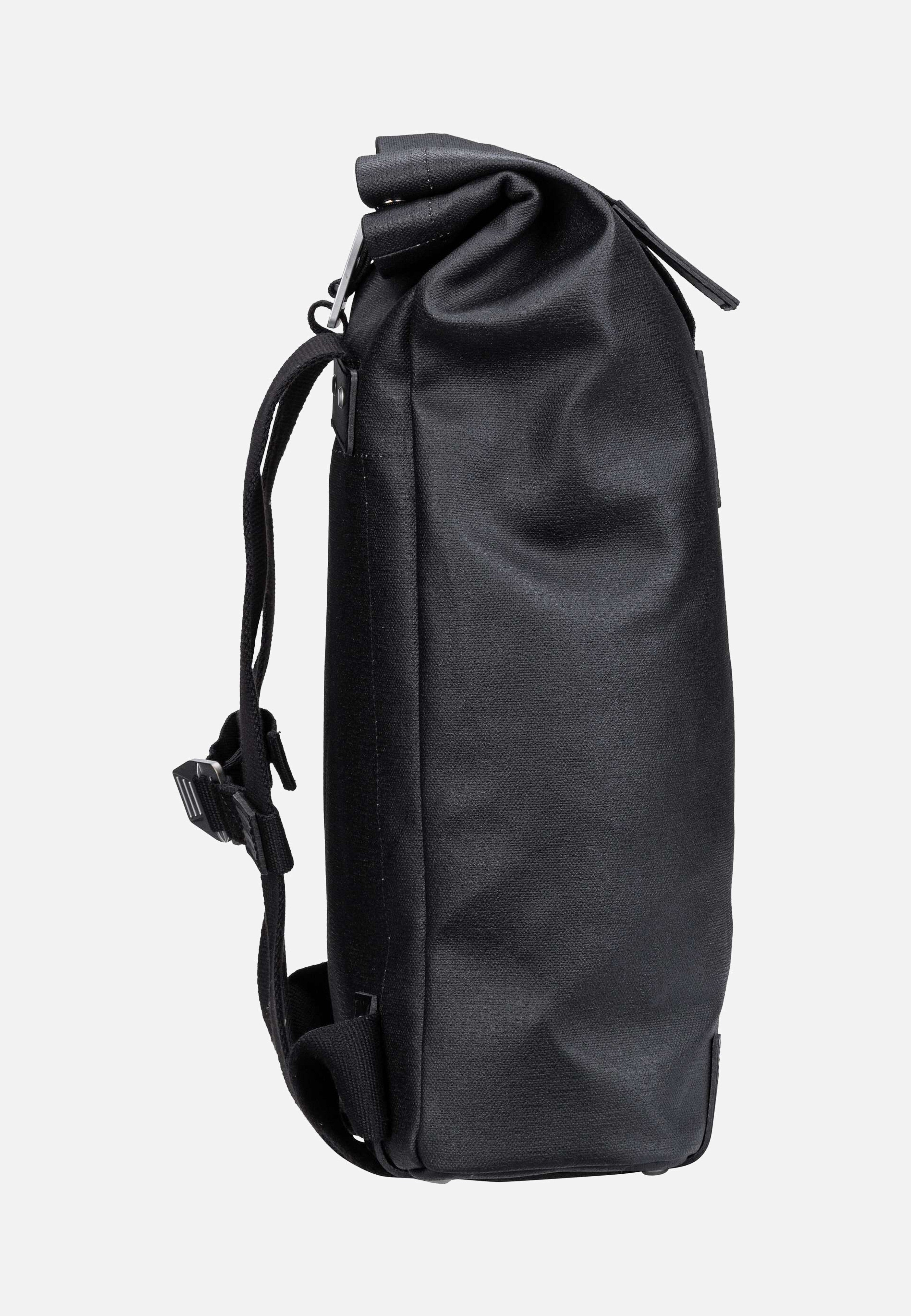 Brooks England - Pickwick Cotton Canvas 12 L Black - Rolltop Backpack | Neutral-Image