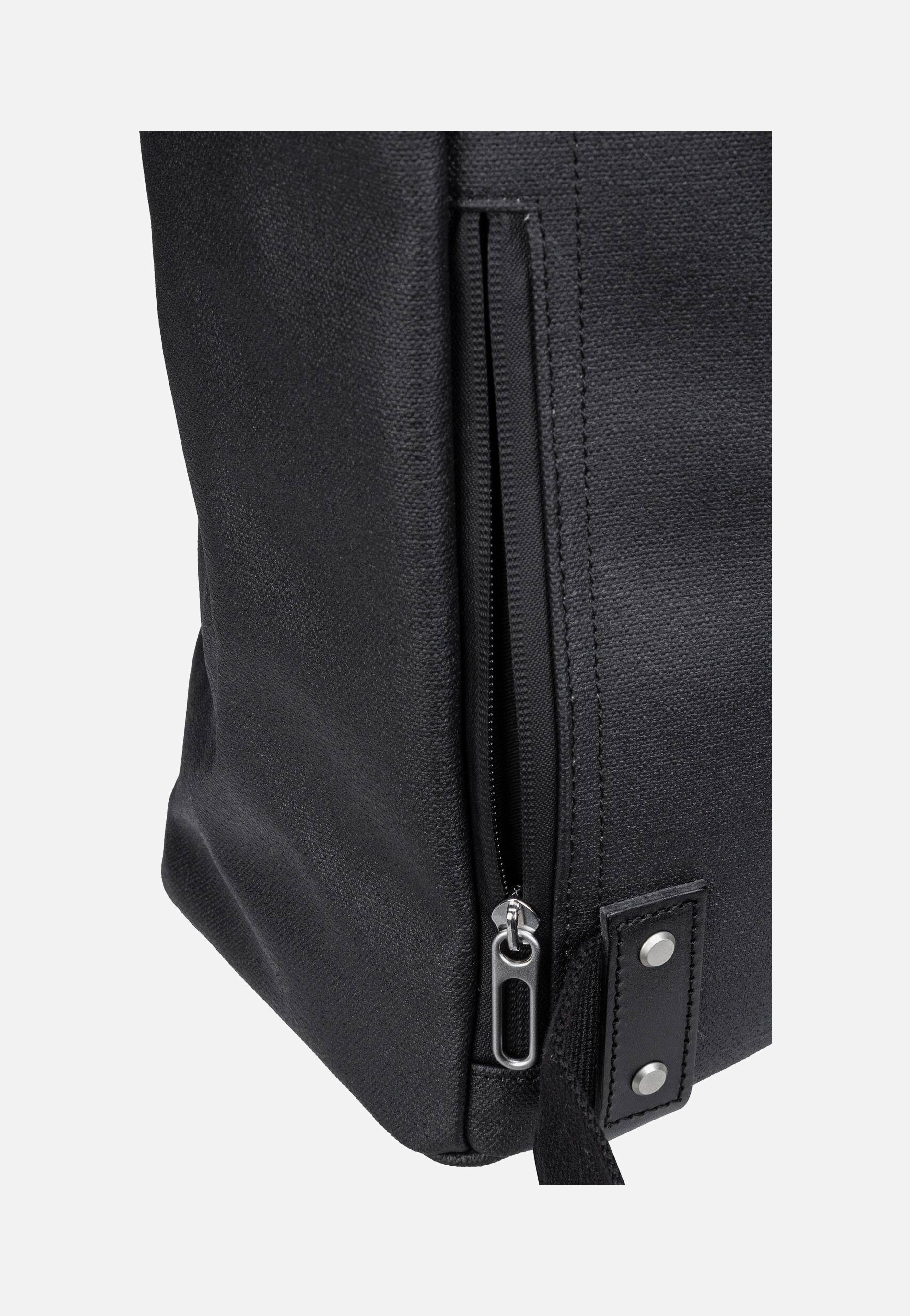 Brooks England - Pickwick Cotton Canvas 26 L Black - Rolltop Backpack | Neutral-Image