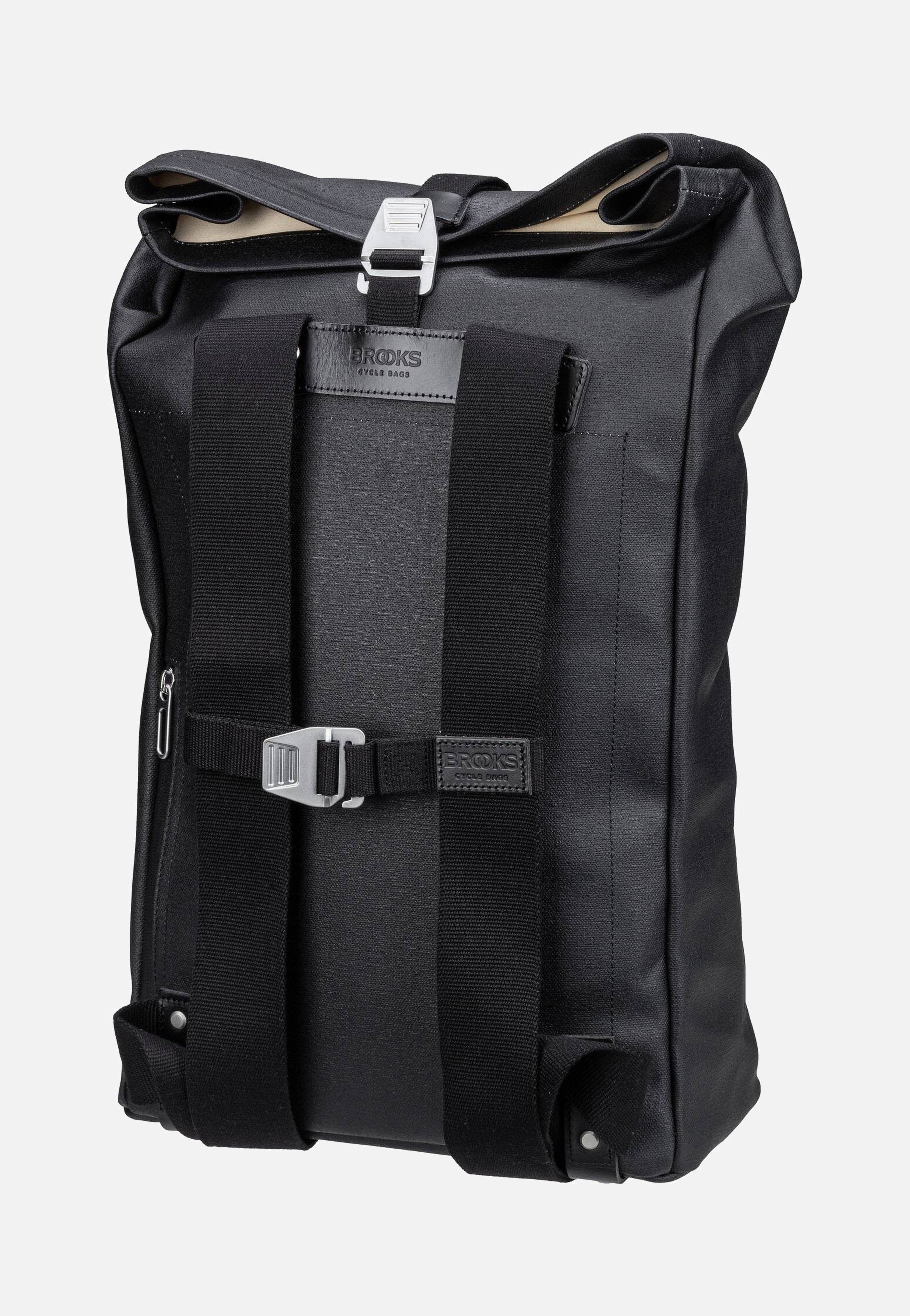 Brooks England - Pickwick Cotton Canvas 26 L Black - Rolltop Backpack | Neutral-Image