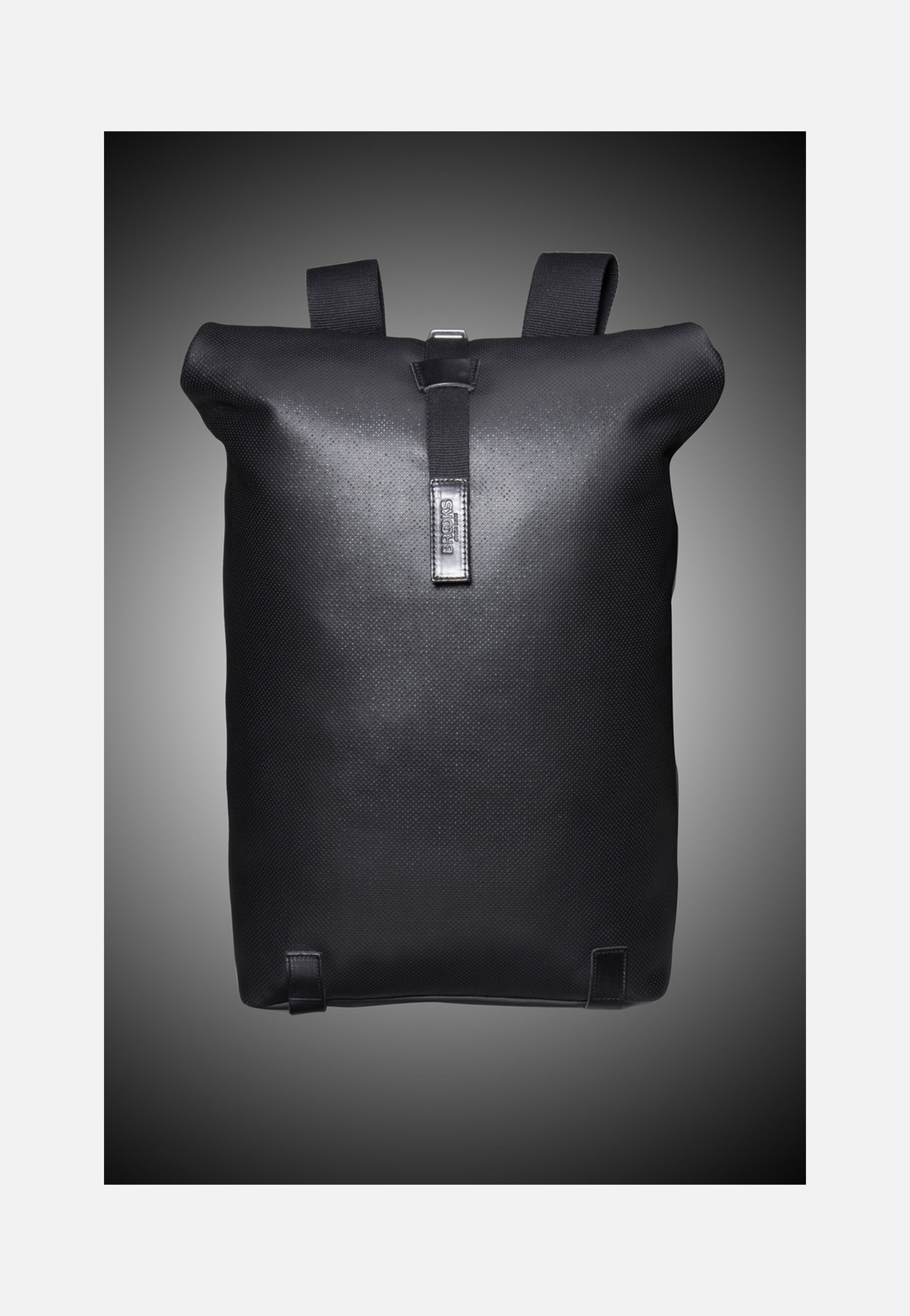 Brooks England - Pickwick Reflective Leather Black - Rolltop Backpack | Neutral-Image