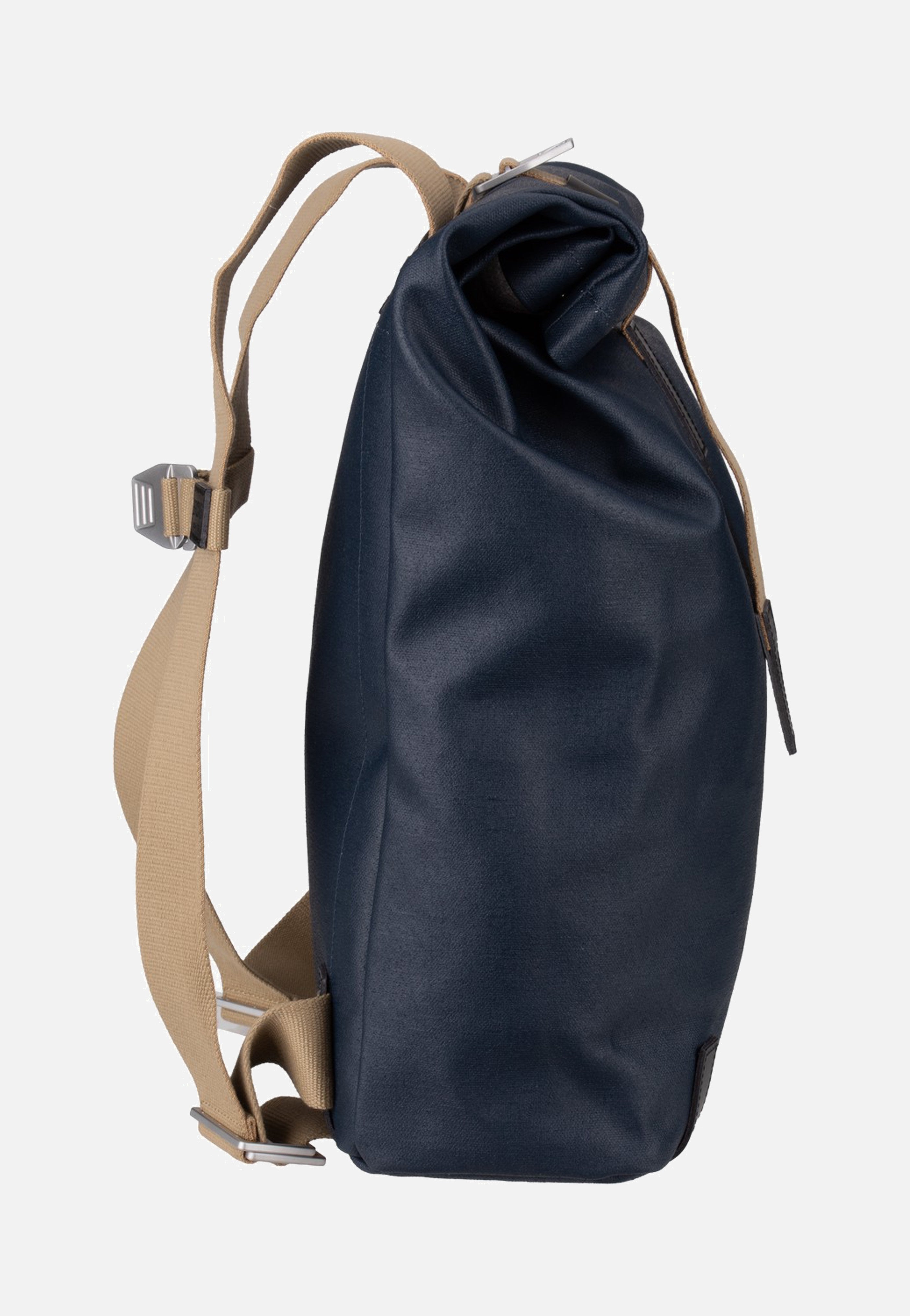 Brooks England Pickwick Cotton Canvas 26 L Dark Blue Rolltop Rucksack