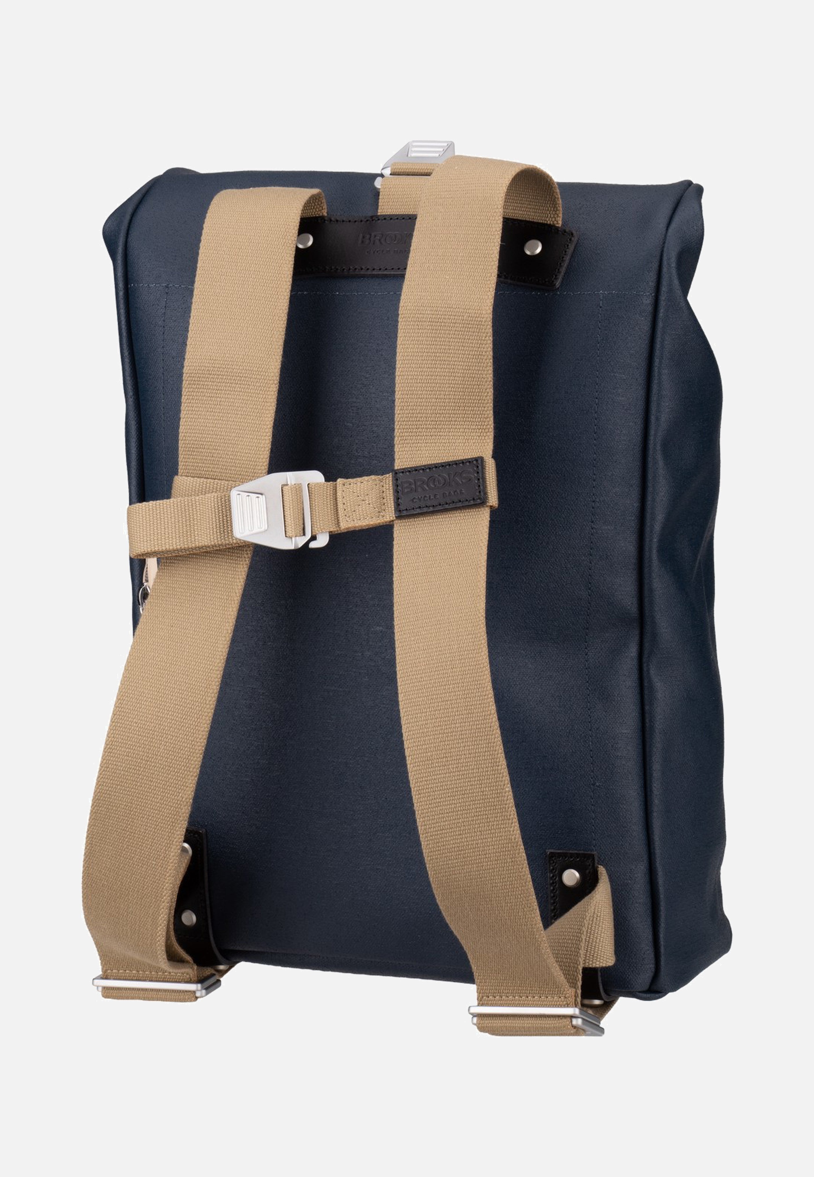 Brooks England Pickwick Cotton Canvas 26 L Dark Blue Rolltop Rucksack