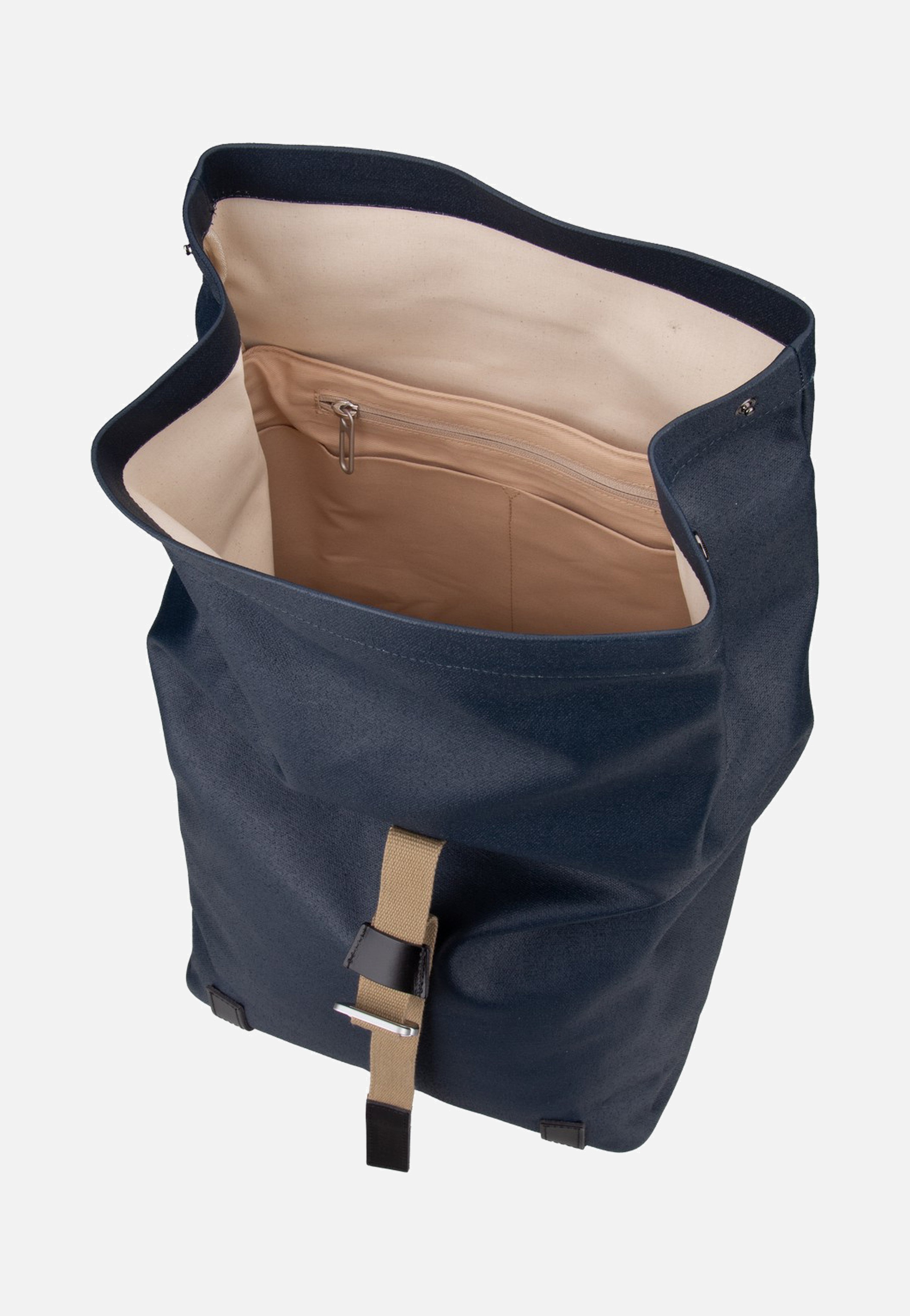 Brooks England Pickwick Cotton Canvas 26 L Dark Blue Rolltop Rucksack
